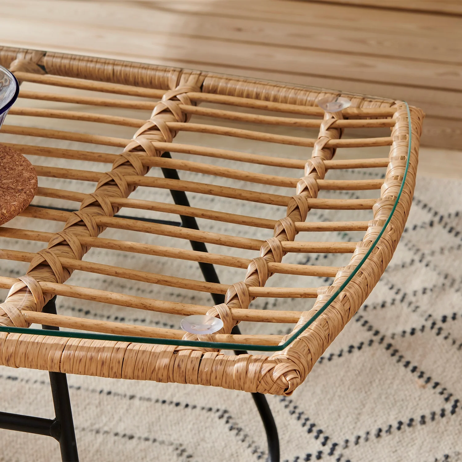 St Loy Natural 4 Seater Rattan Sofa set - Image 8