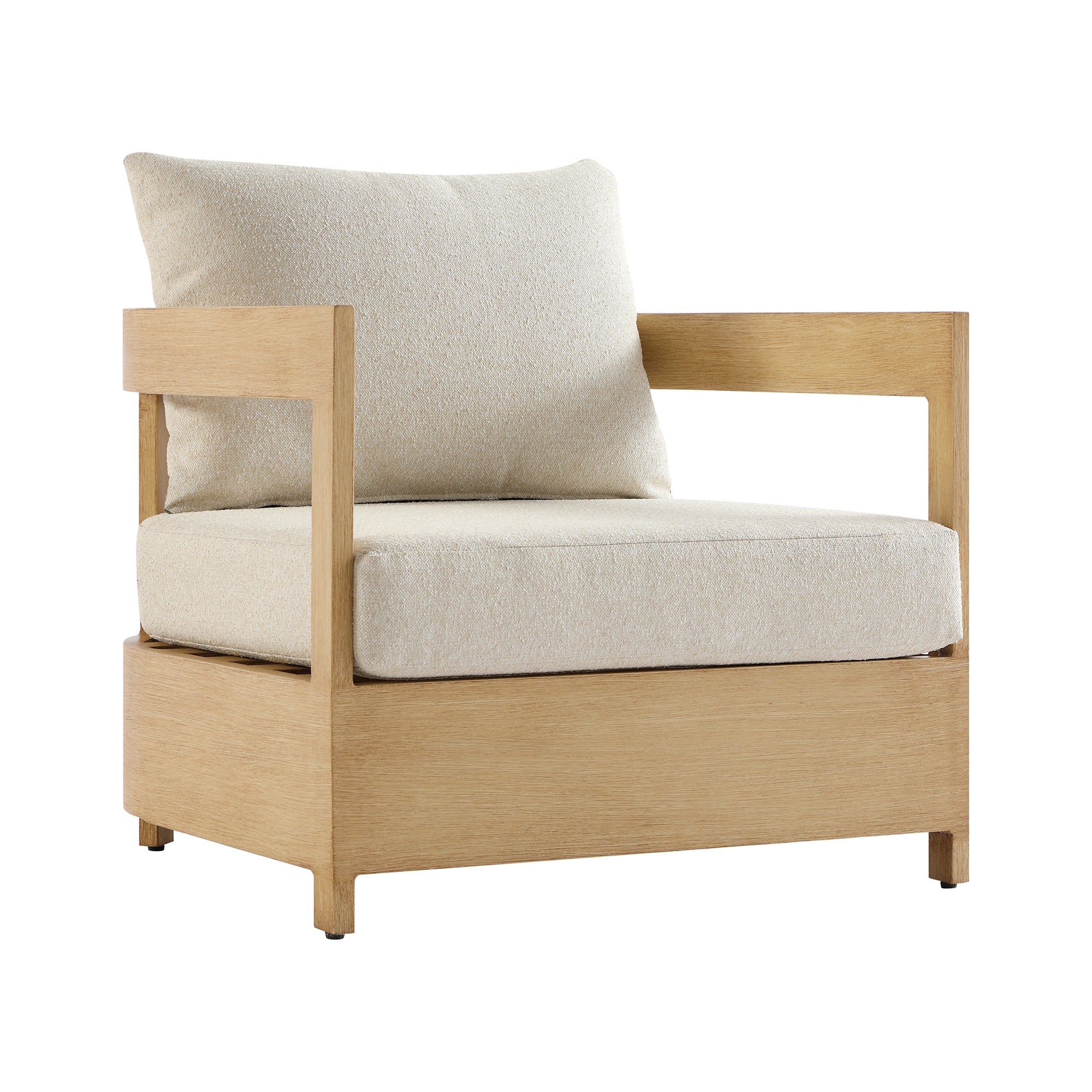 Stanford Outdoor 5-Seater Sofa Set, Natural with Beige Boucle Fabric - Image 10