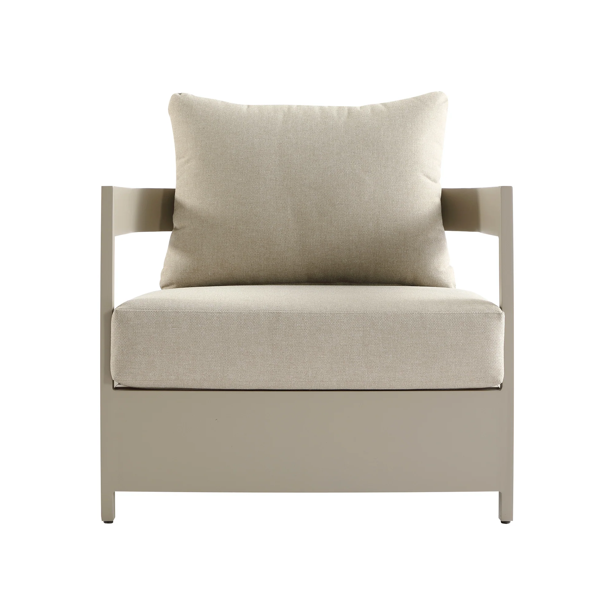 Stanford Outdoor 5-Seater Sofa Set, Taupe with Light Taupe Fabric - Image 19