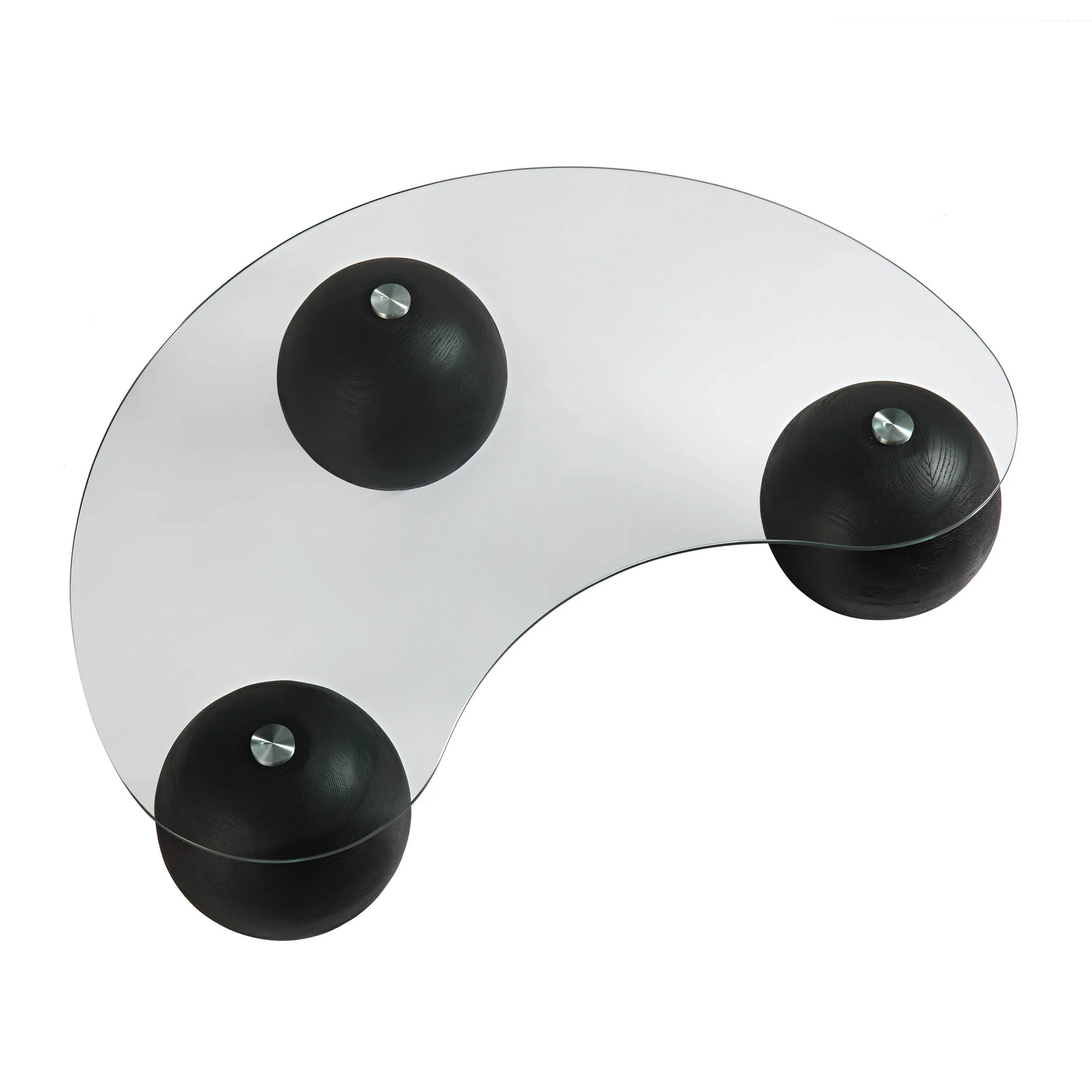 Sveti Curved Glass Coffee Table, Black - Image 7