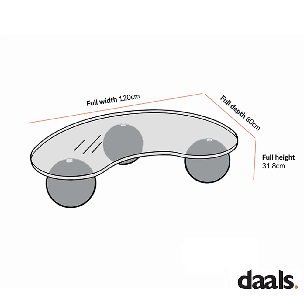 Sveti Curved Glass Coffee Table, Black - Image 6