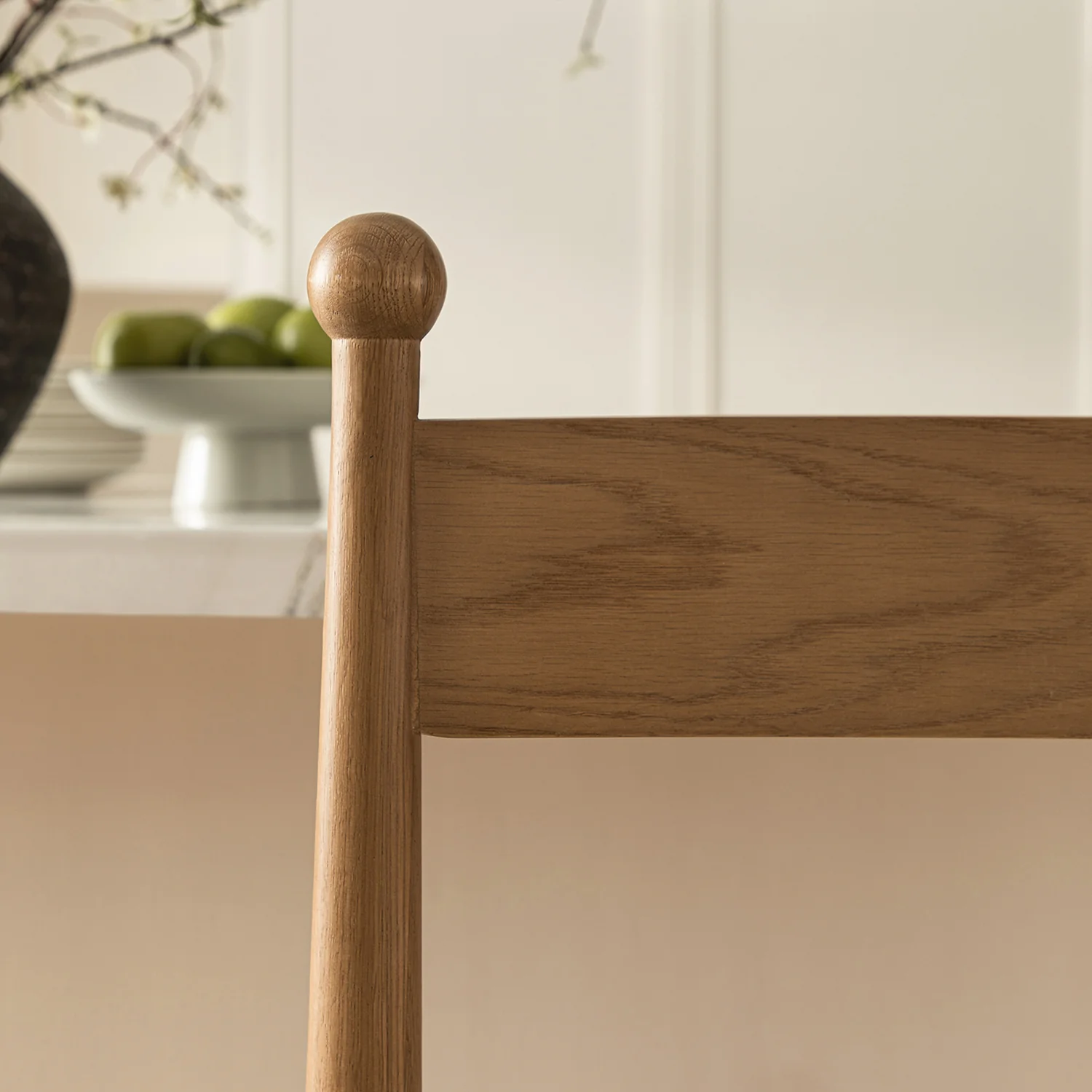 Tama Counter Stool, Light Taupe Boucle | Natural Oak Frame - Image 7