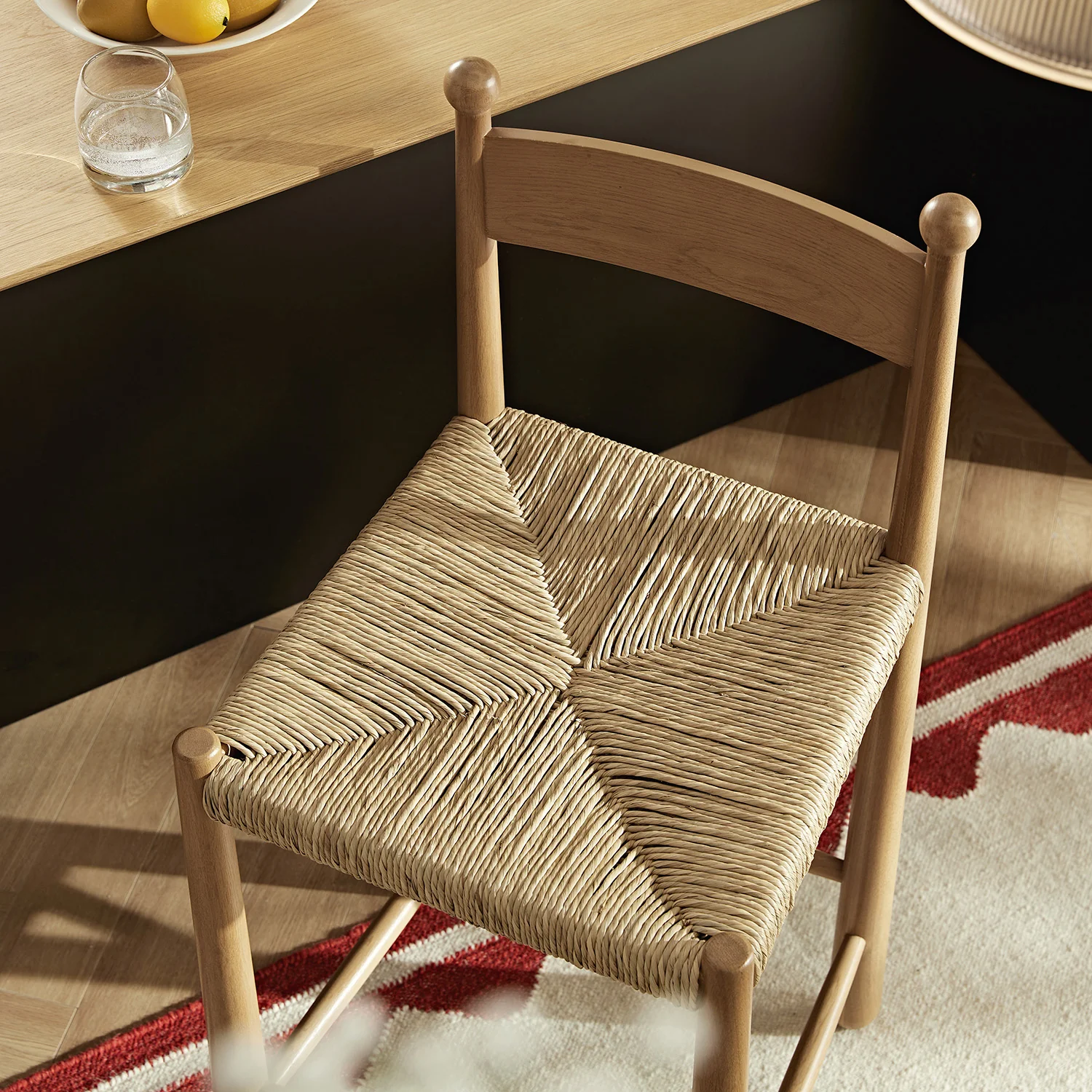Tama Counter Stool, Woven Seagrass | Natural Oak Frame - Image 3
