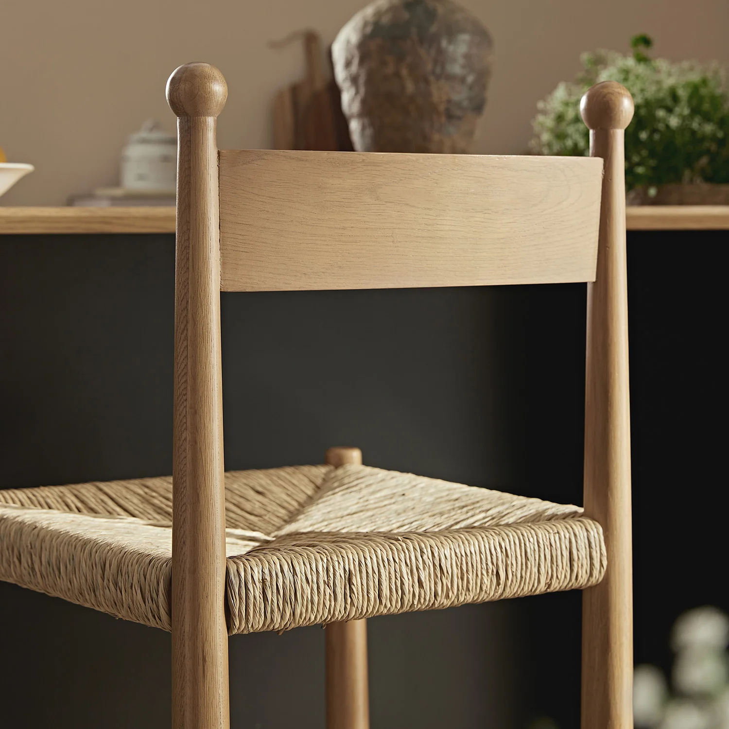 Tama Counter Stool, Woven Seagrass | Natural Oak Frame - Image 4
