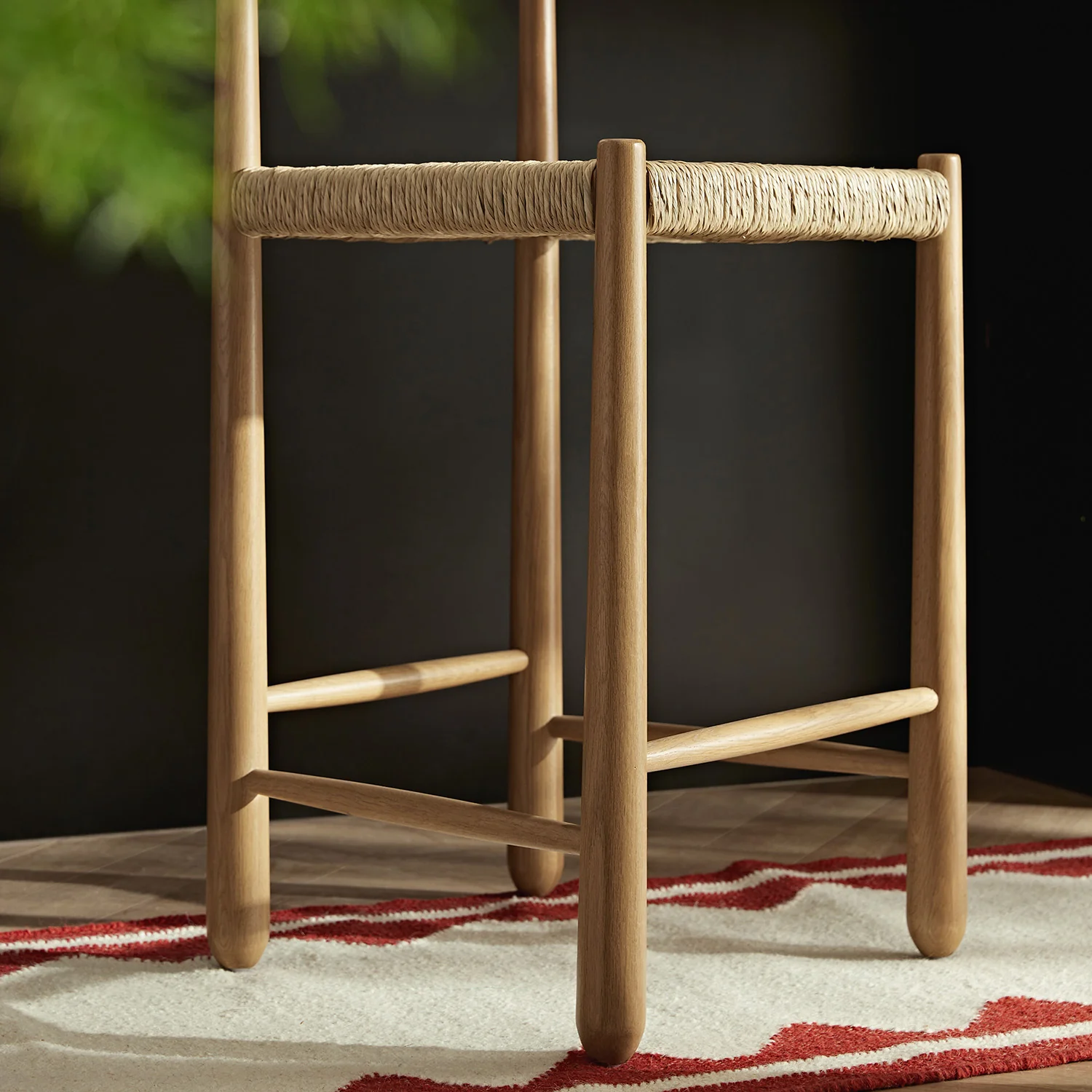 Tama Counter Stool, Woven Seagrass | Natural Oak Frame - Image 5
