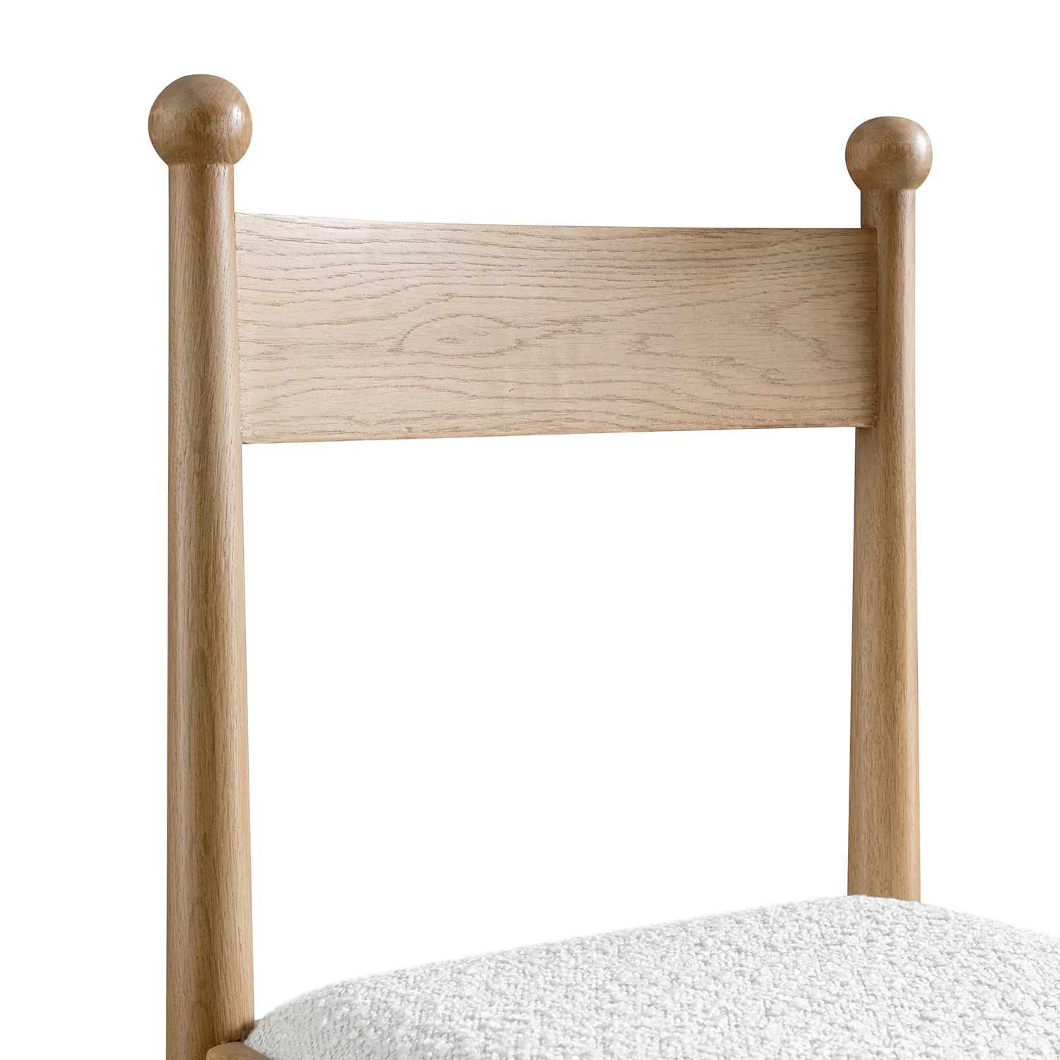 Tama Dining Chair, Ecru Boucle | Natural Oak Frame - Image 13