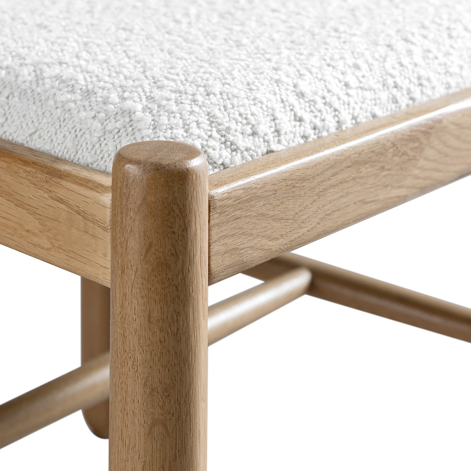 Tama Dining Chair, Ecru Boucle | Natural Oak Frame - Image 17