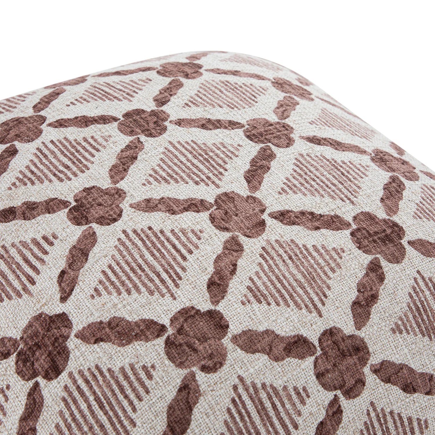 Tessera Cinnabar Red Luxury Linen Cushion - Image 3