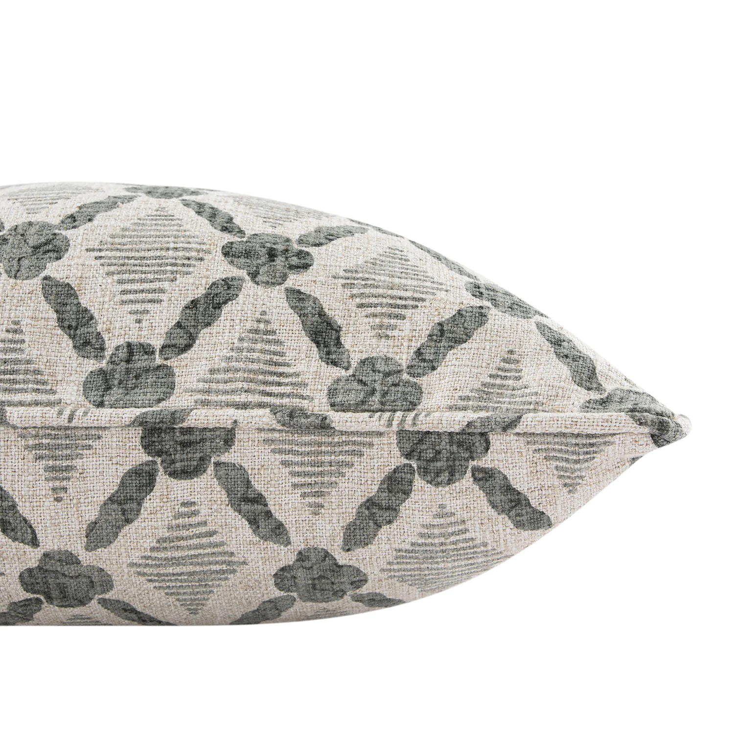 Tessera Glacier Grey Luxury Linen Cushion - Image 2
