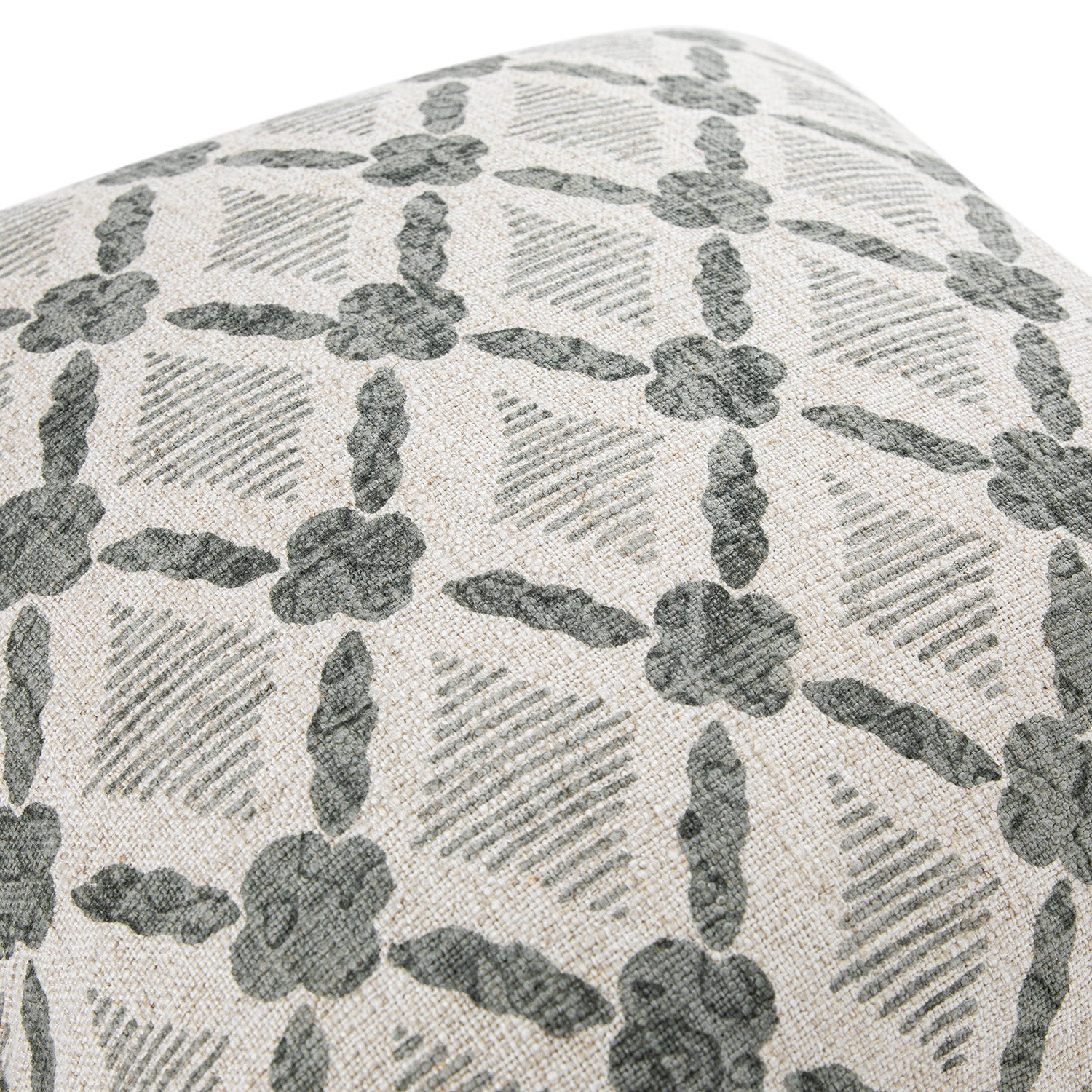Tessera Glacier Grey Luxury Linen Cushion - Image 3