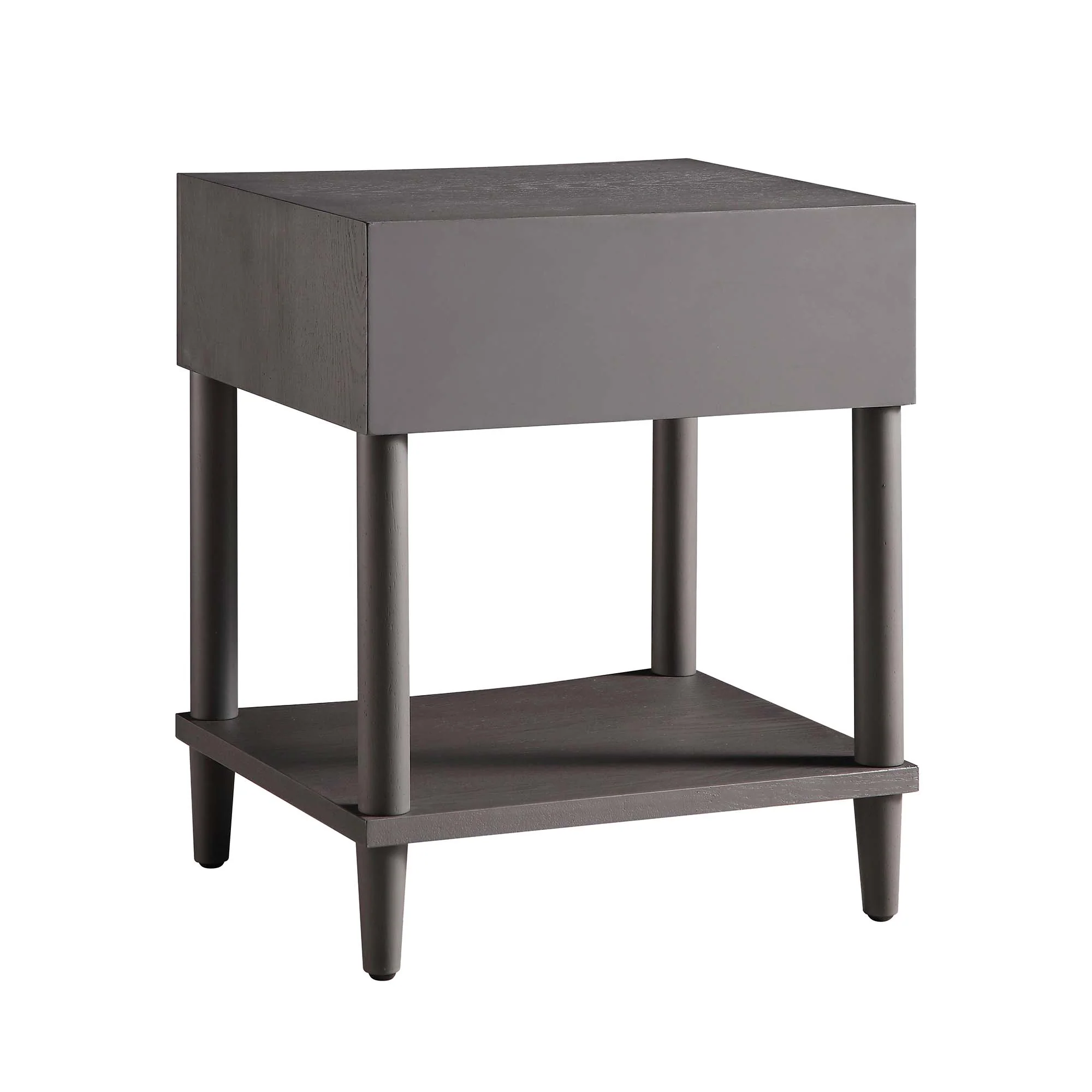 Thalia Concave 1 Drawer Bedside Table, Silver Oak - Image 10