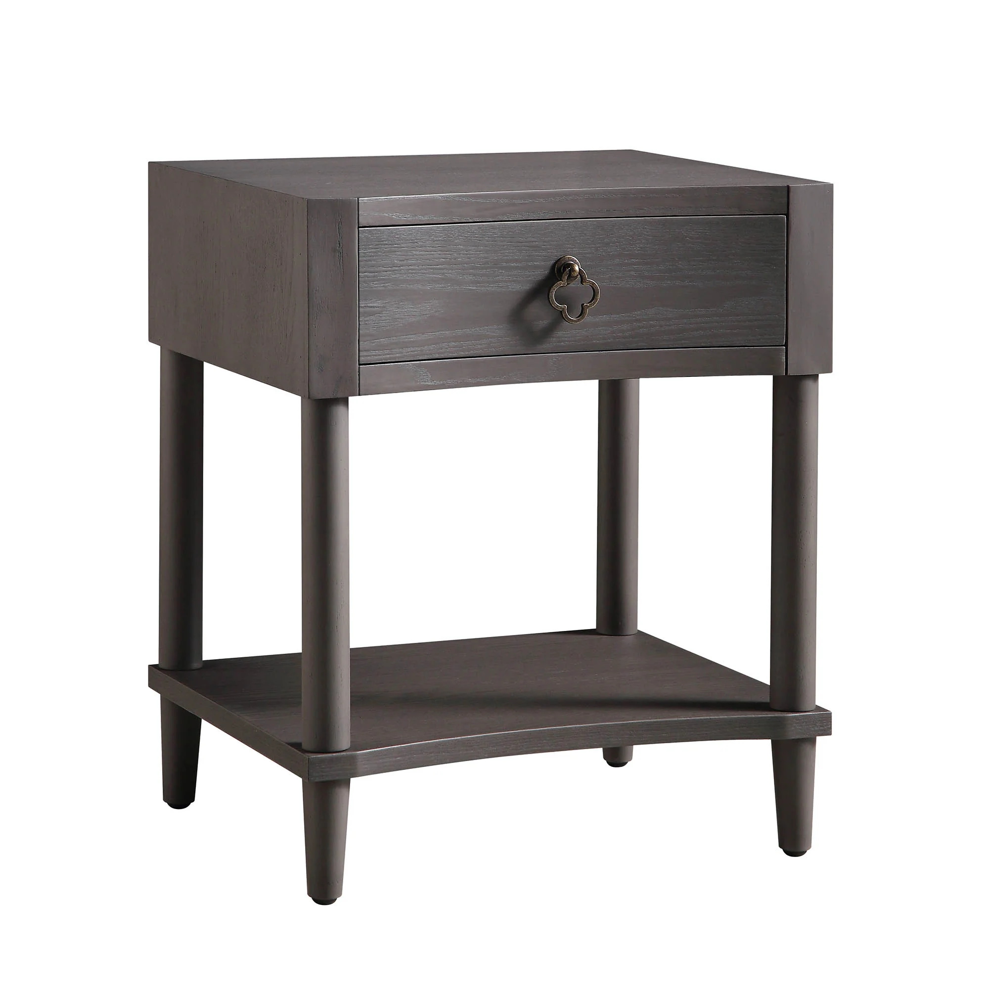 Thalia Concave 1 Drawer Bedside Table, Silver Oak - Image 5