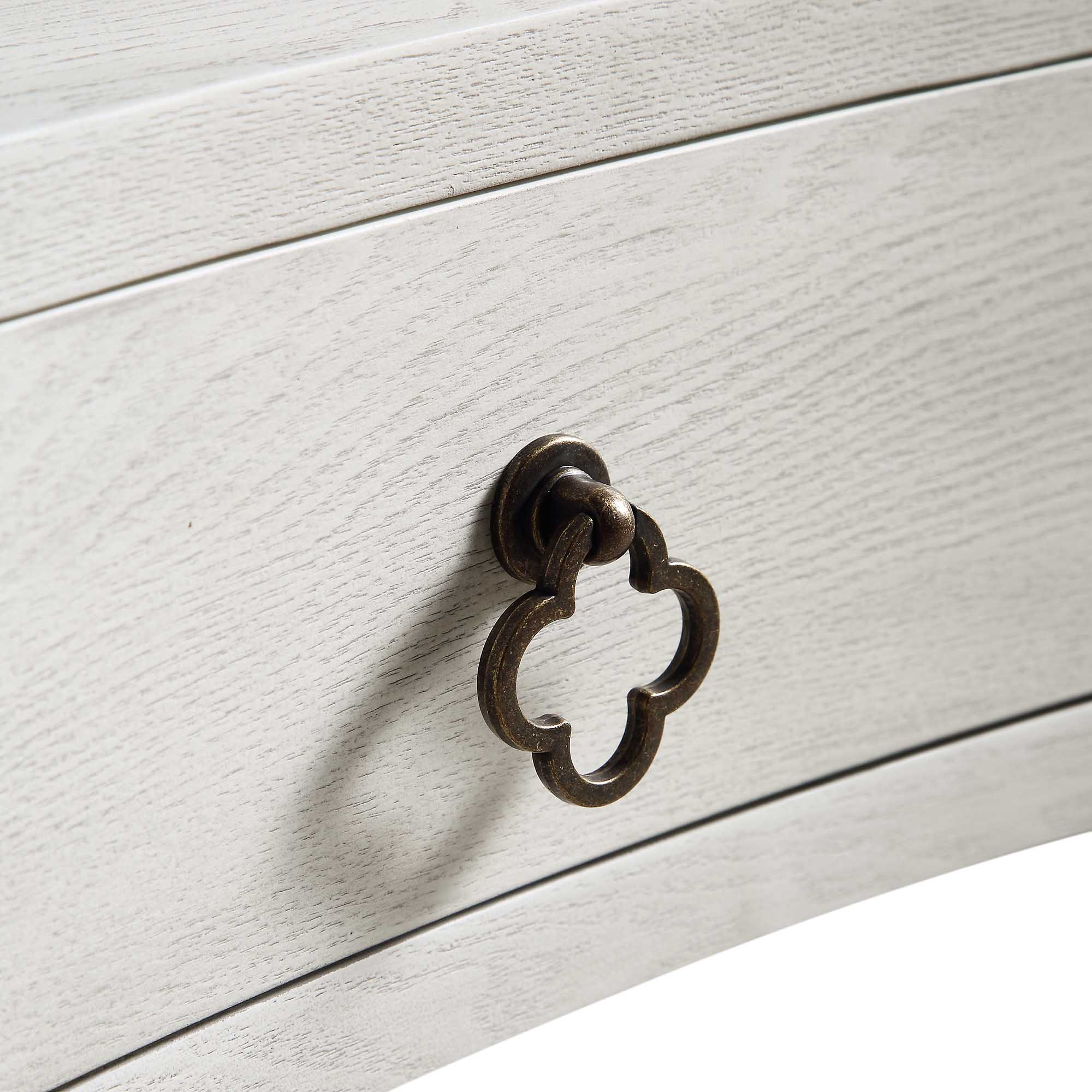 Thalia Concave 1 Drawer Bedside Table, Washed White - Image 12