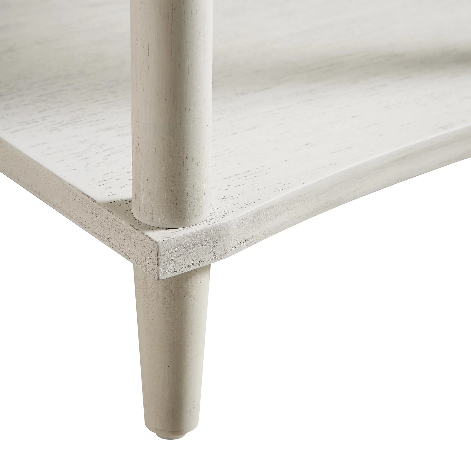 Thalia Concave 1 Drawer Bedside Table, Washed White - Image 15