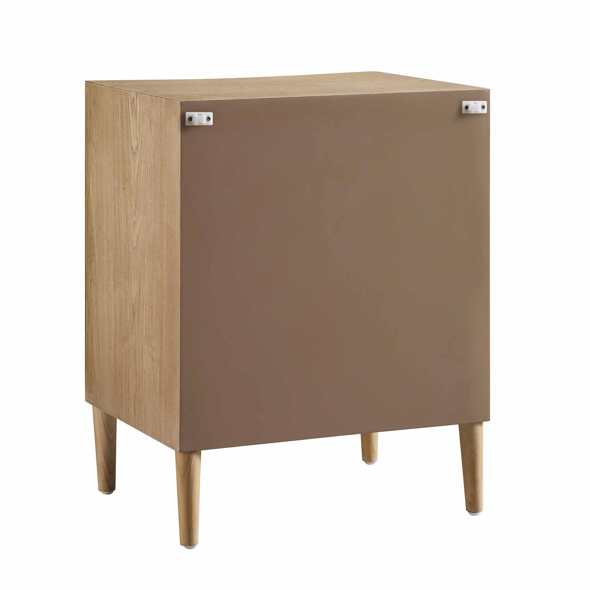 Thalia Concave 3 Drawer Bedside Table, Natural - Image 10