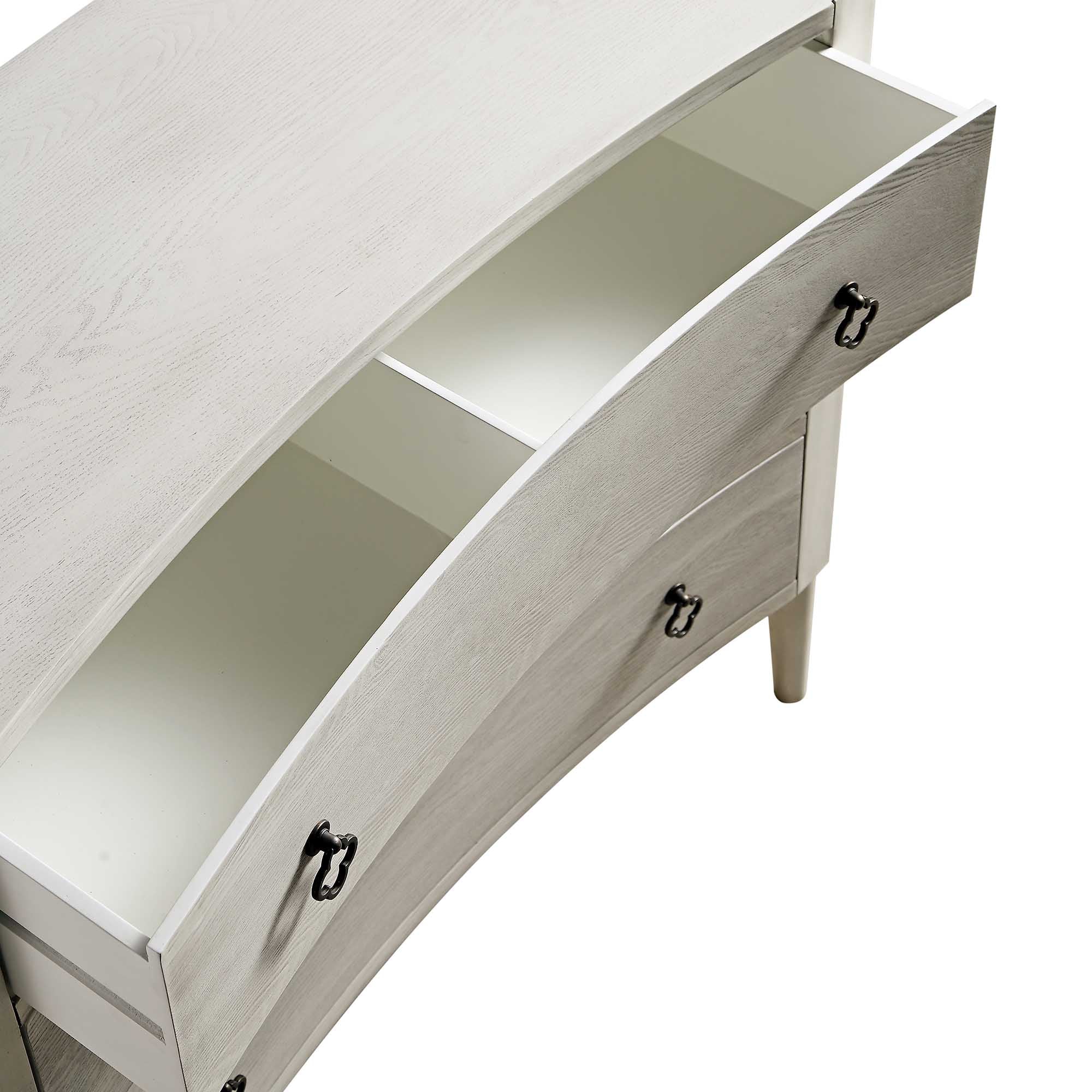 Thalia Concave Chest of Drawers, Washed White - Image 13