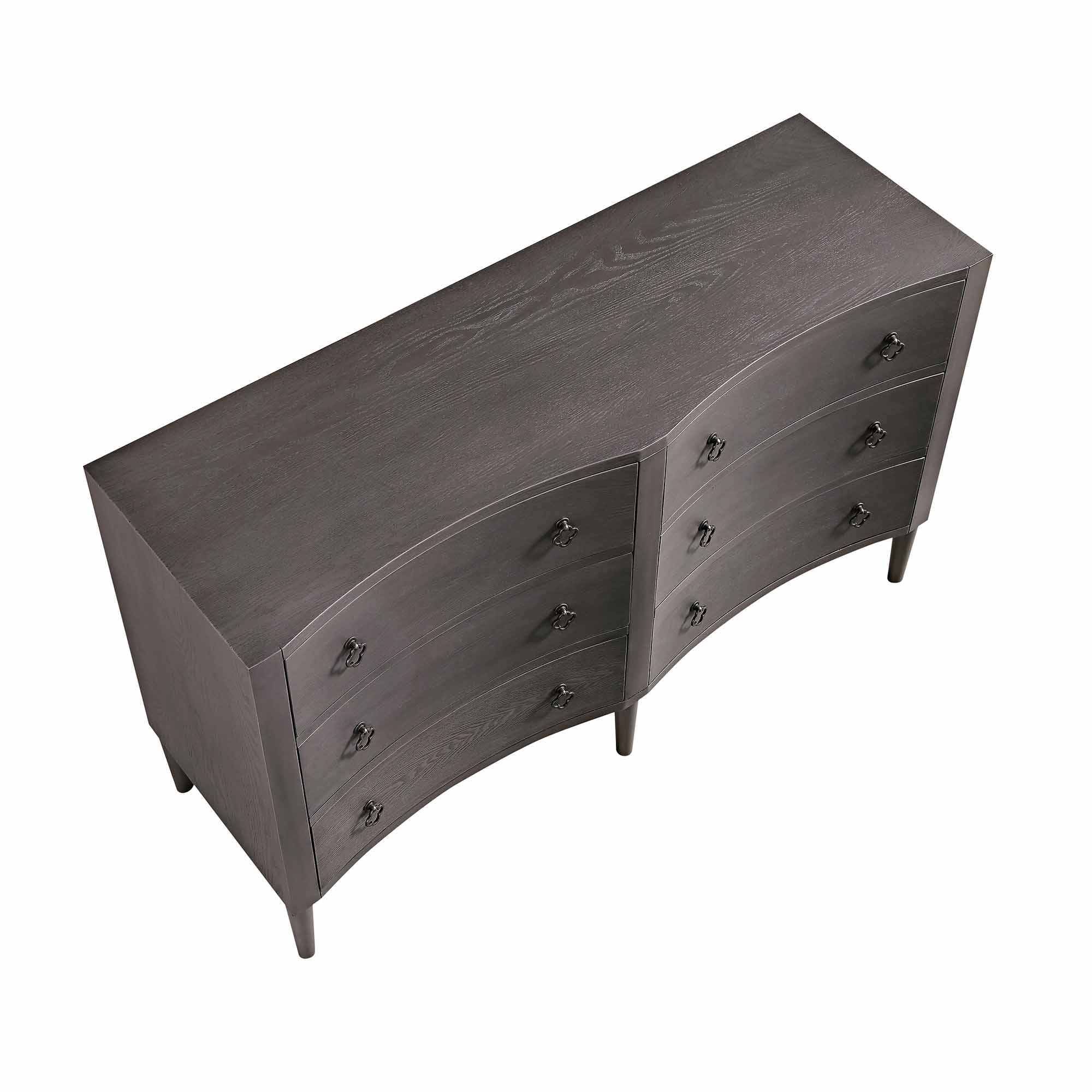 Thalia Concave Double Chest of Drawers, Silver Oak - Image 10