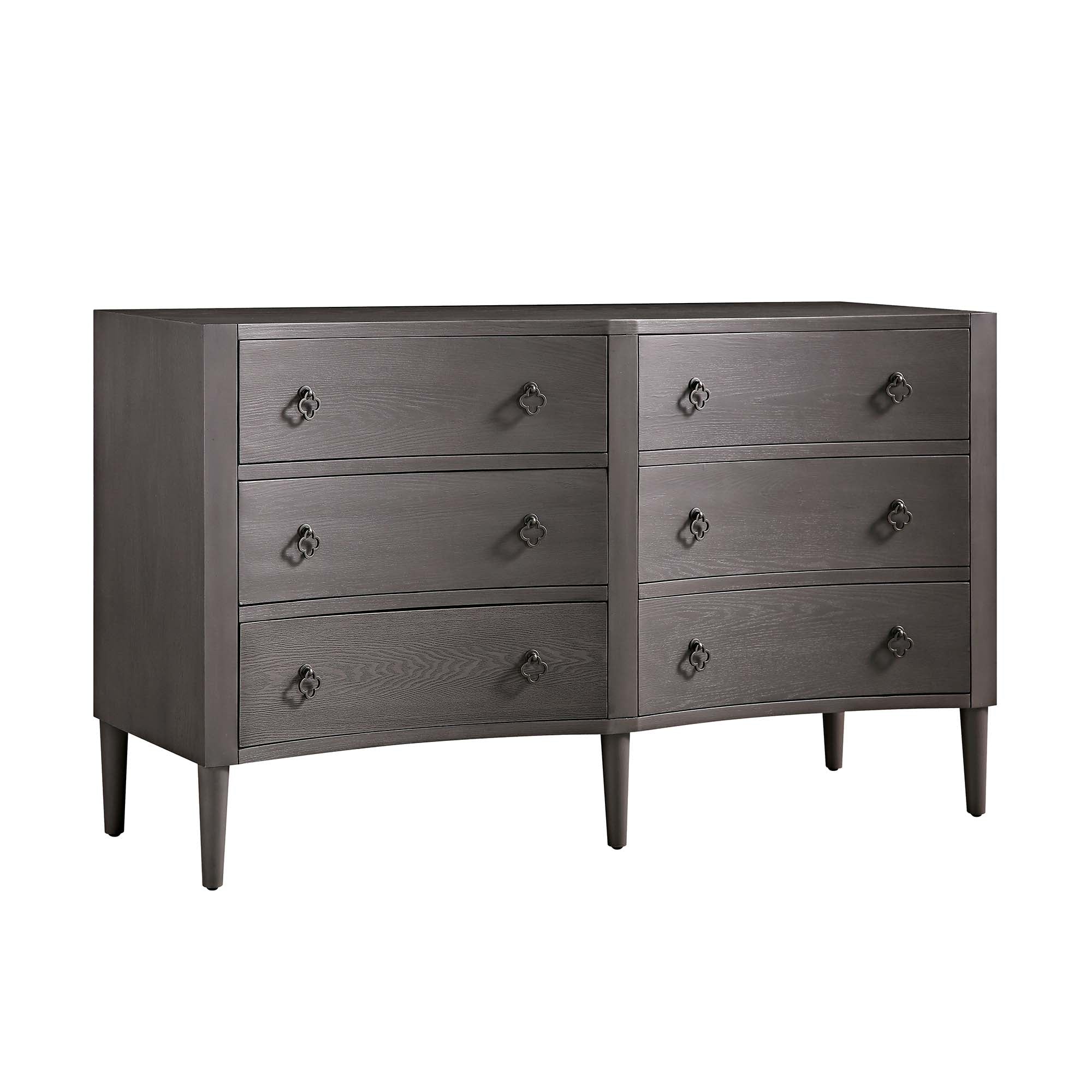 Thalia Concave Double Chest of Drawers, Silver Oak - Image 6