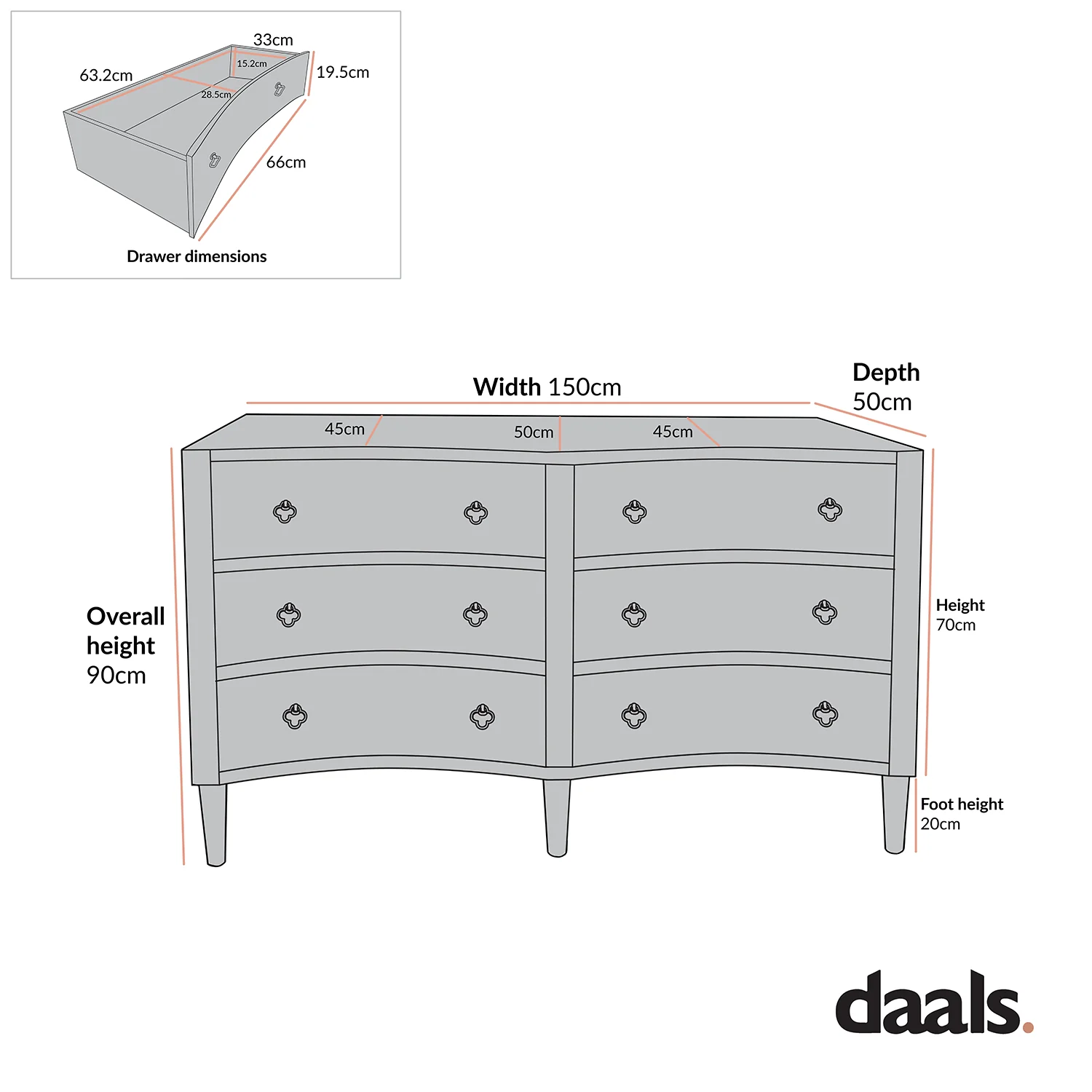 Thalia Concave Double Chest of Drawers, Natural - Image 6