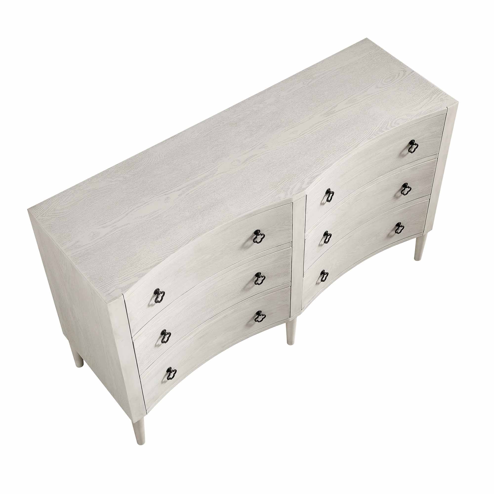 Thalia Concave Double Chest of Drawers, Washed White - Image 10