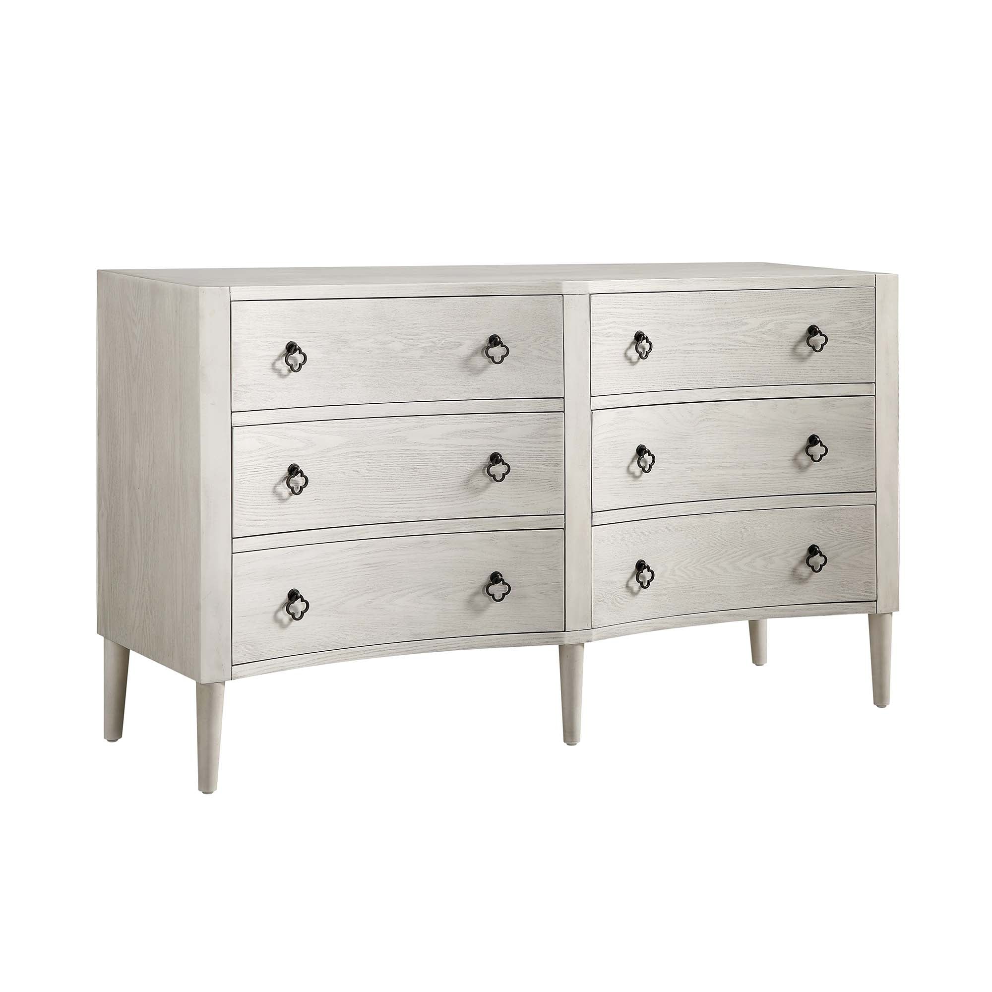 Thalia Concave Double Chest of Drawers, Washed White - Image 6