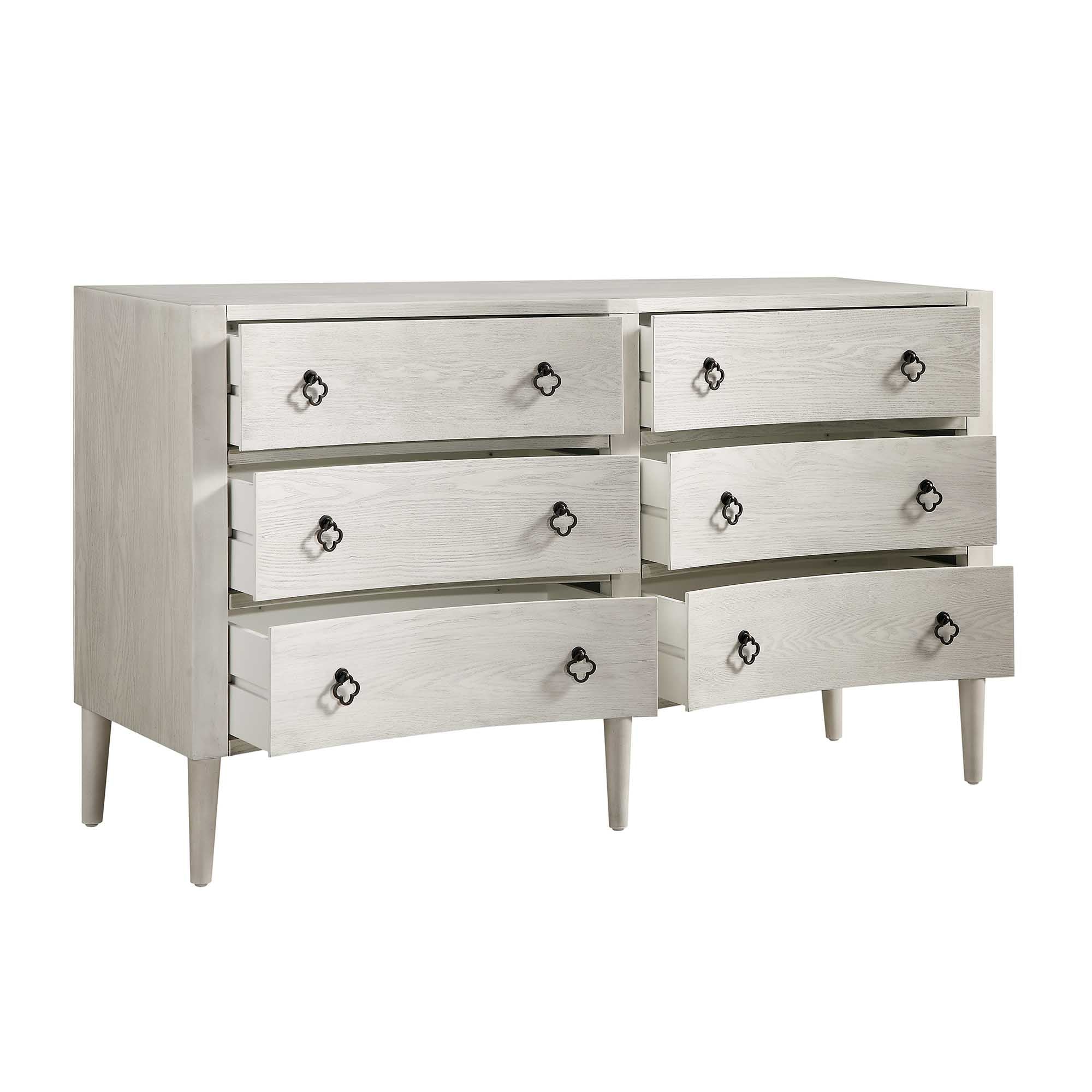 Thalia Concave Double Chest of Drawers, Washed White - Image 8