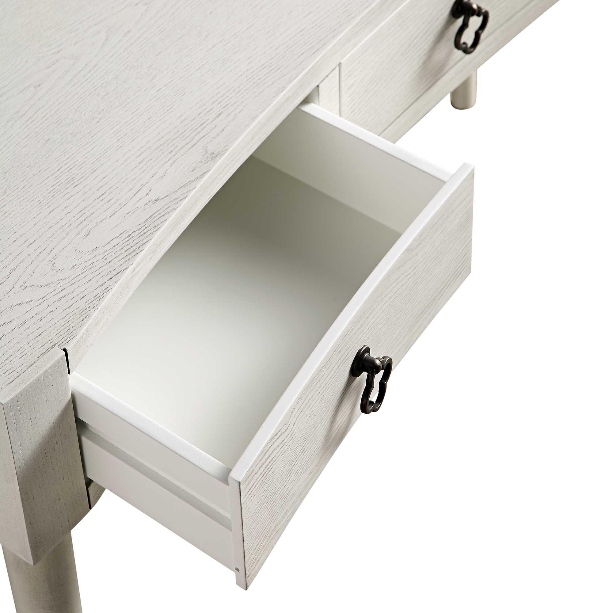 Thalia Concave Dressing Table, Washed White - Image 12