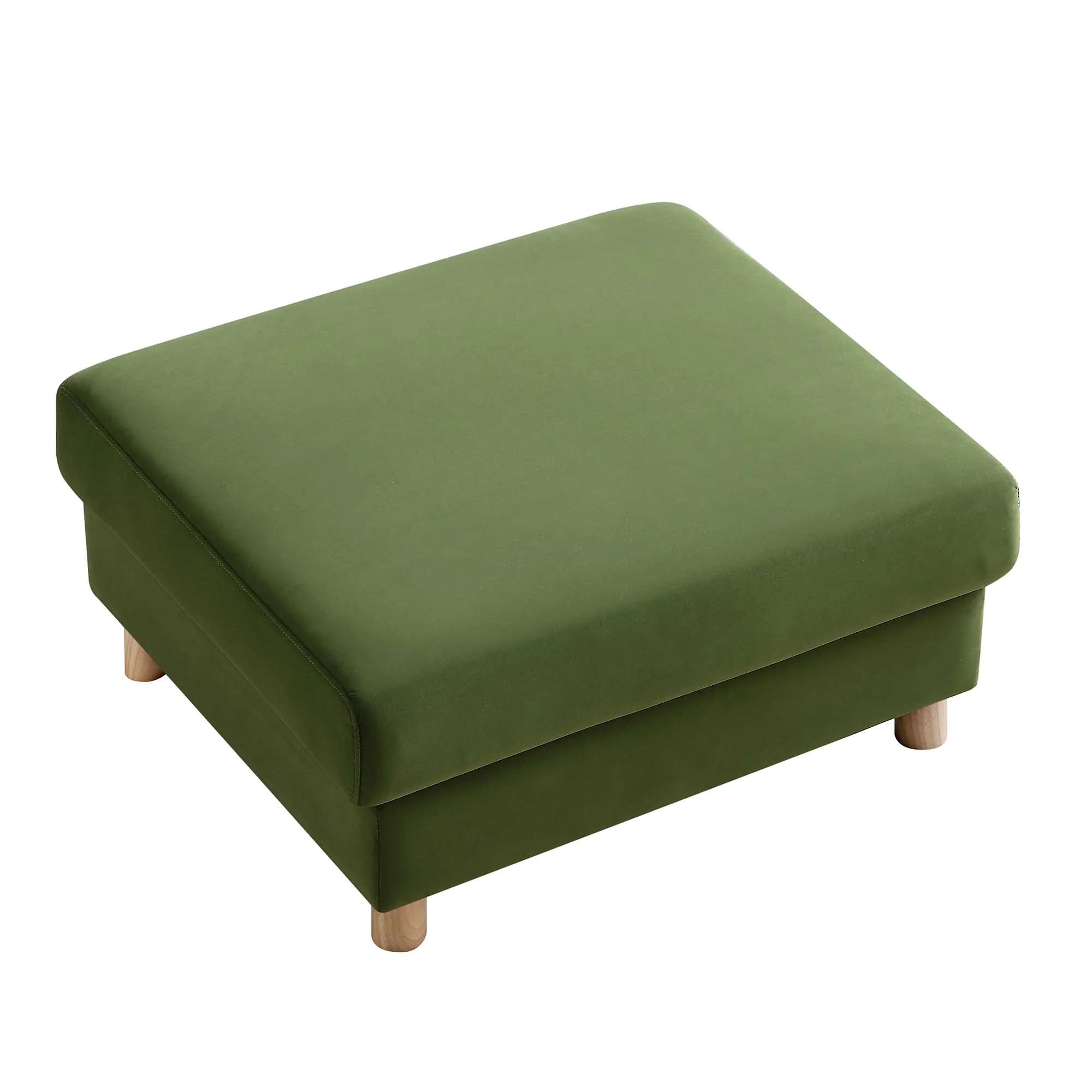 Timber Fern Green Velvet Storage Ottoman - Image 10