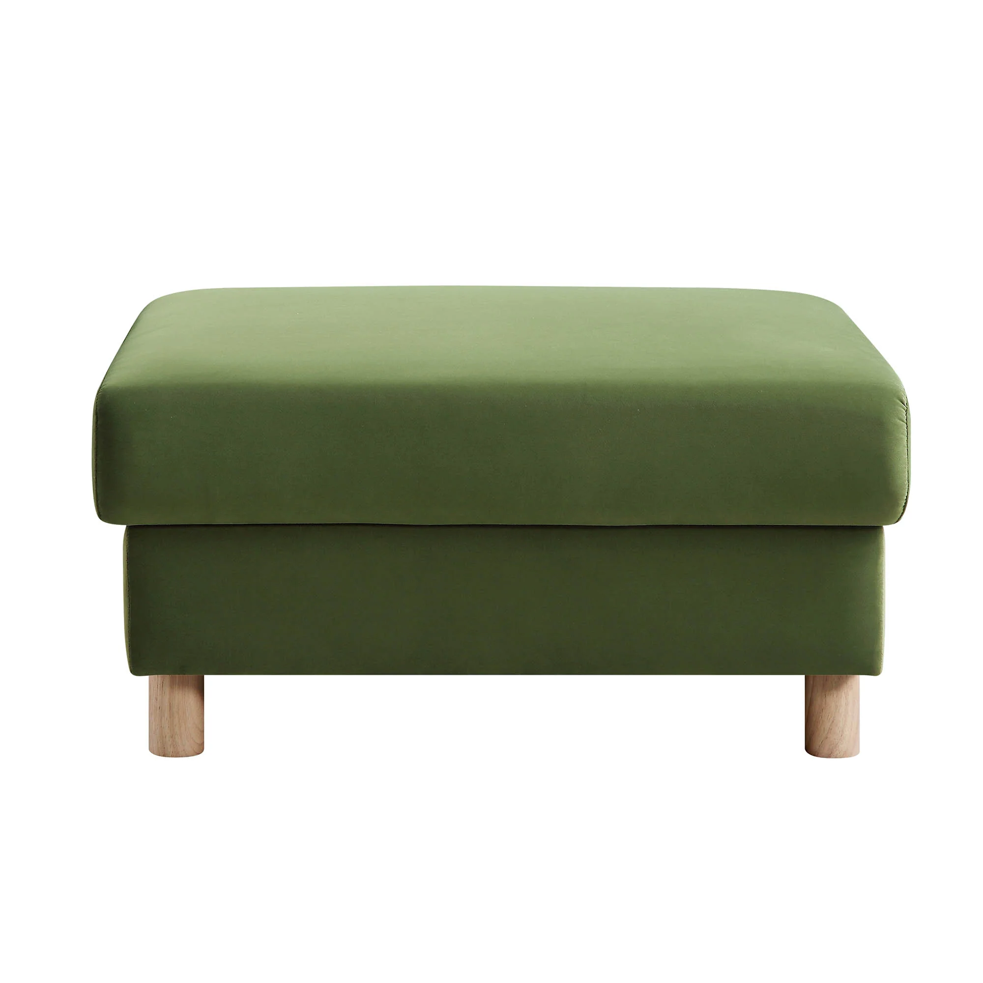 Timber Fern Green Velvet Storage Ottoman - Image 6