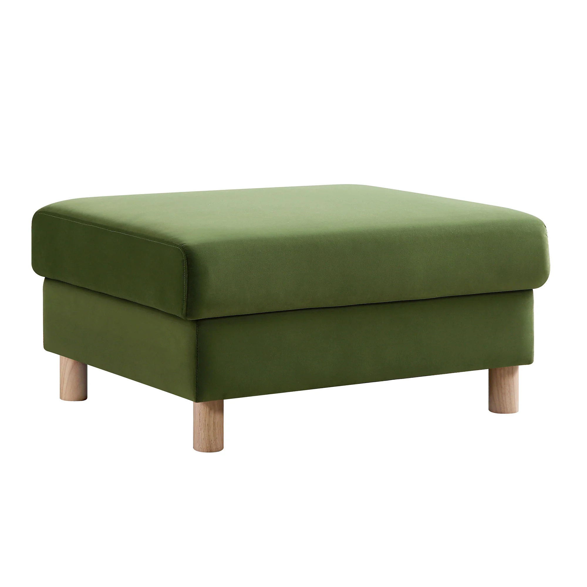 Timber Fern Green Velvet Storage Ottoman - Image 7