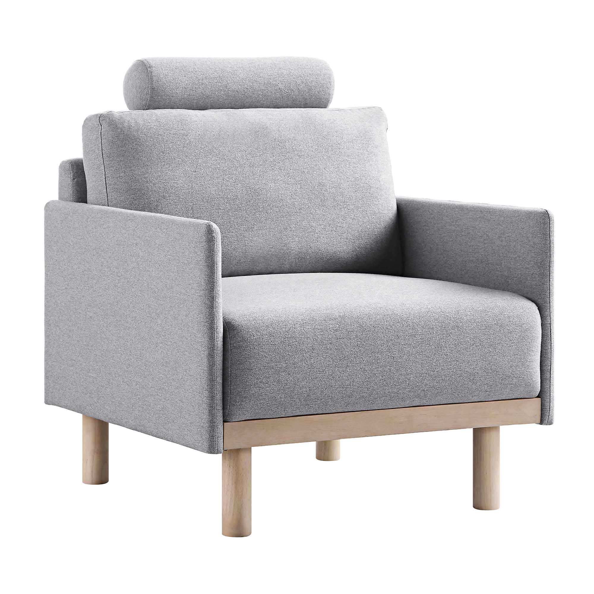 Timber Grey Marl Fabric Armchair - Image 4