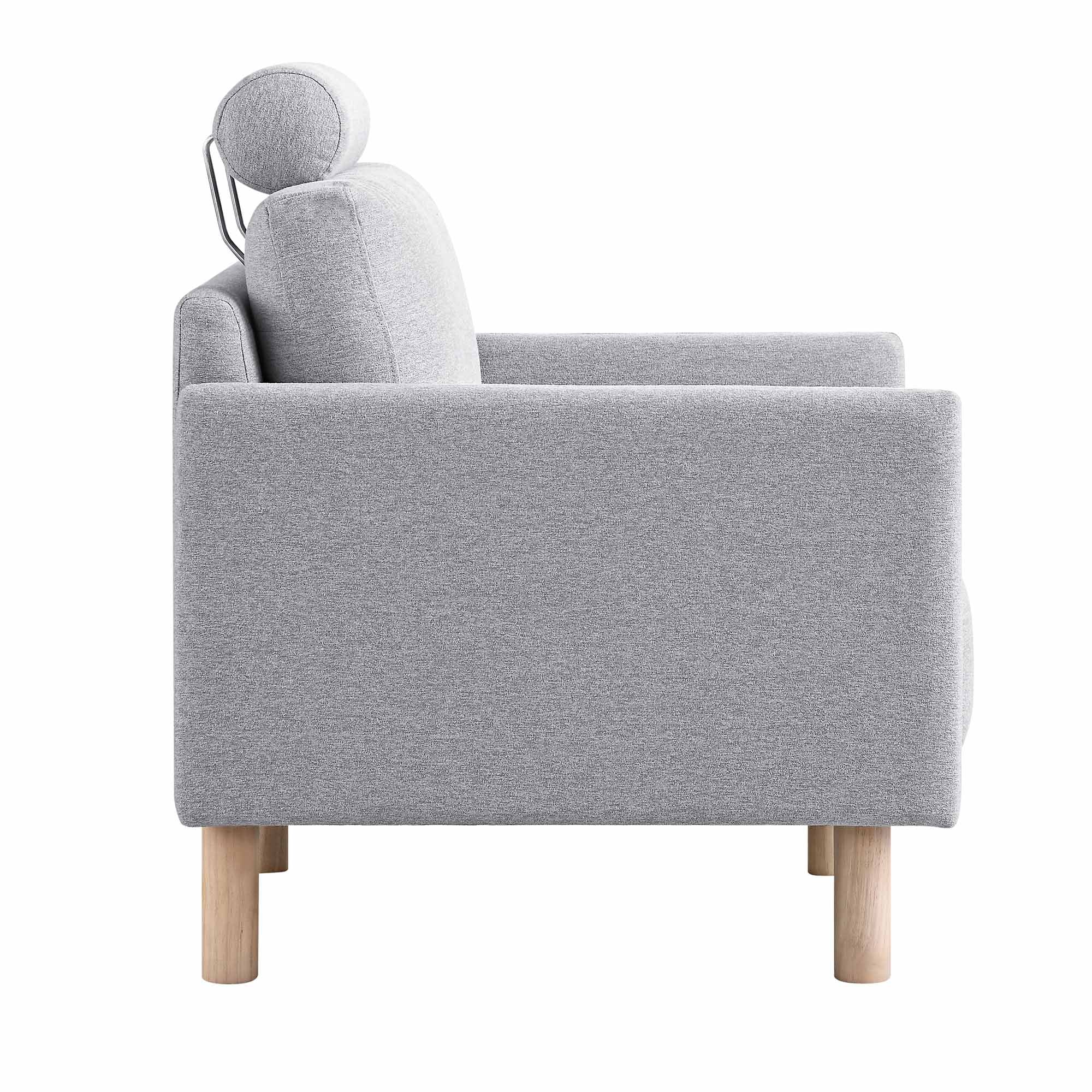Timber Grey Marl Fabric Armchair - Image 8