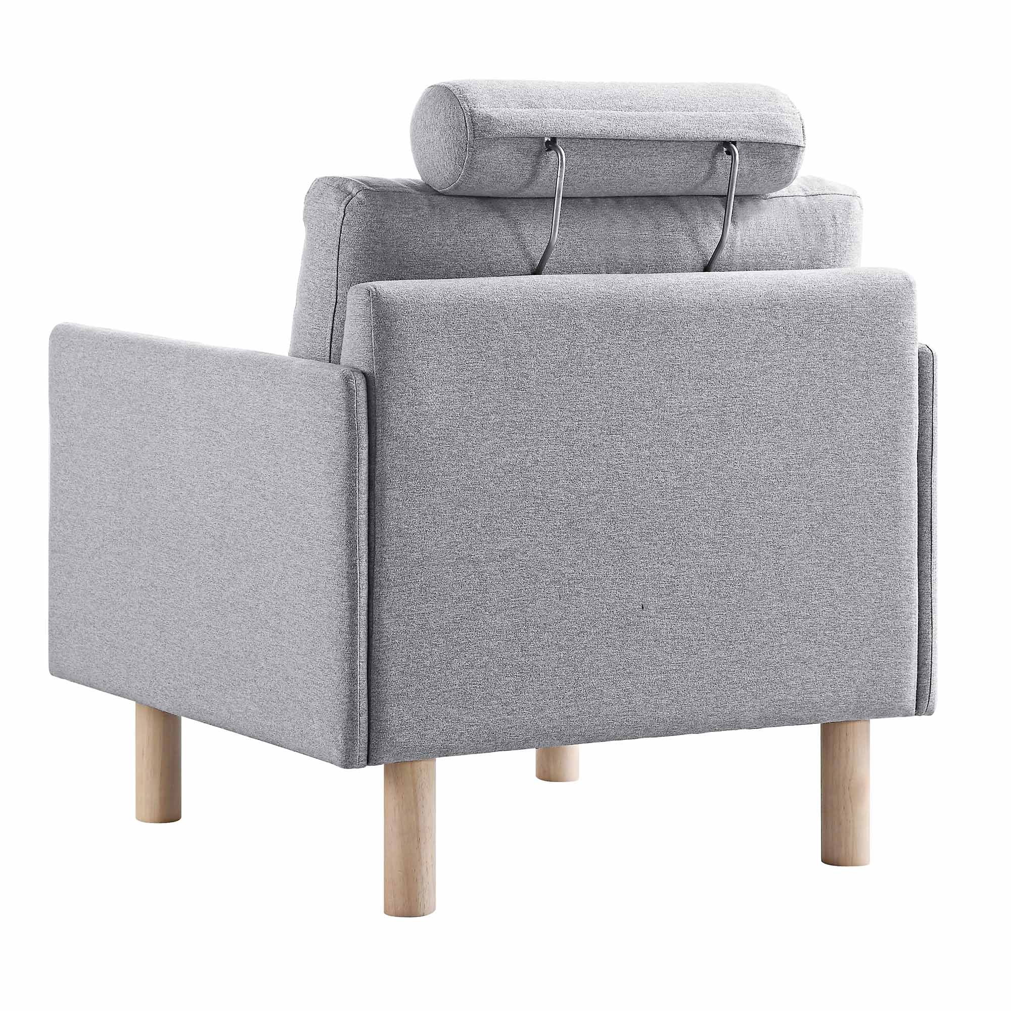 Timber Grey Marl Fabric Armchair - Image 9