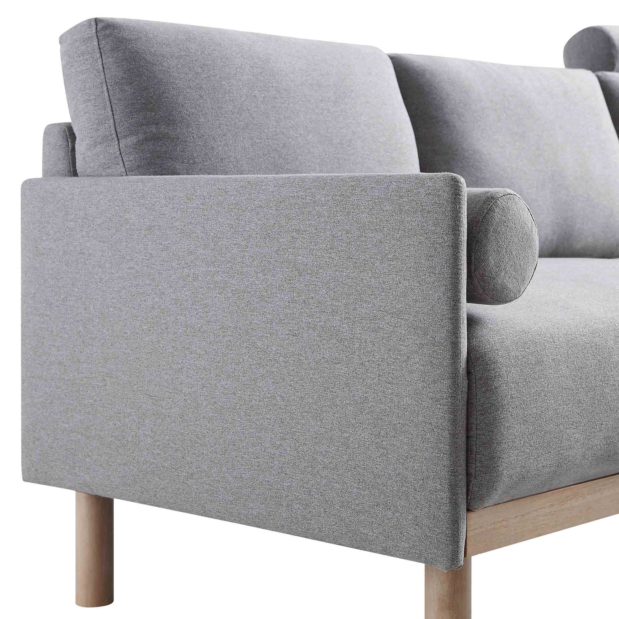 Timber Grey Marl Fabric Sofa, 3-Seater - Image 12