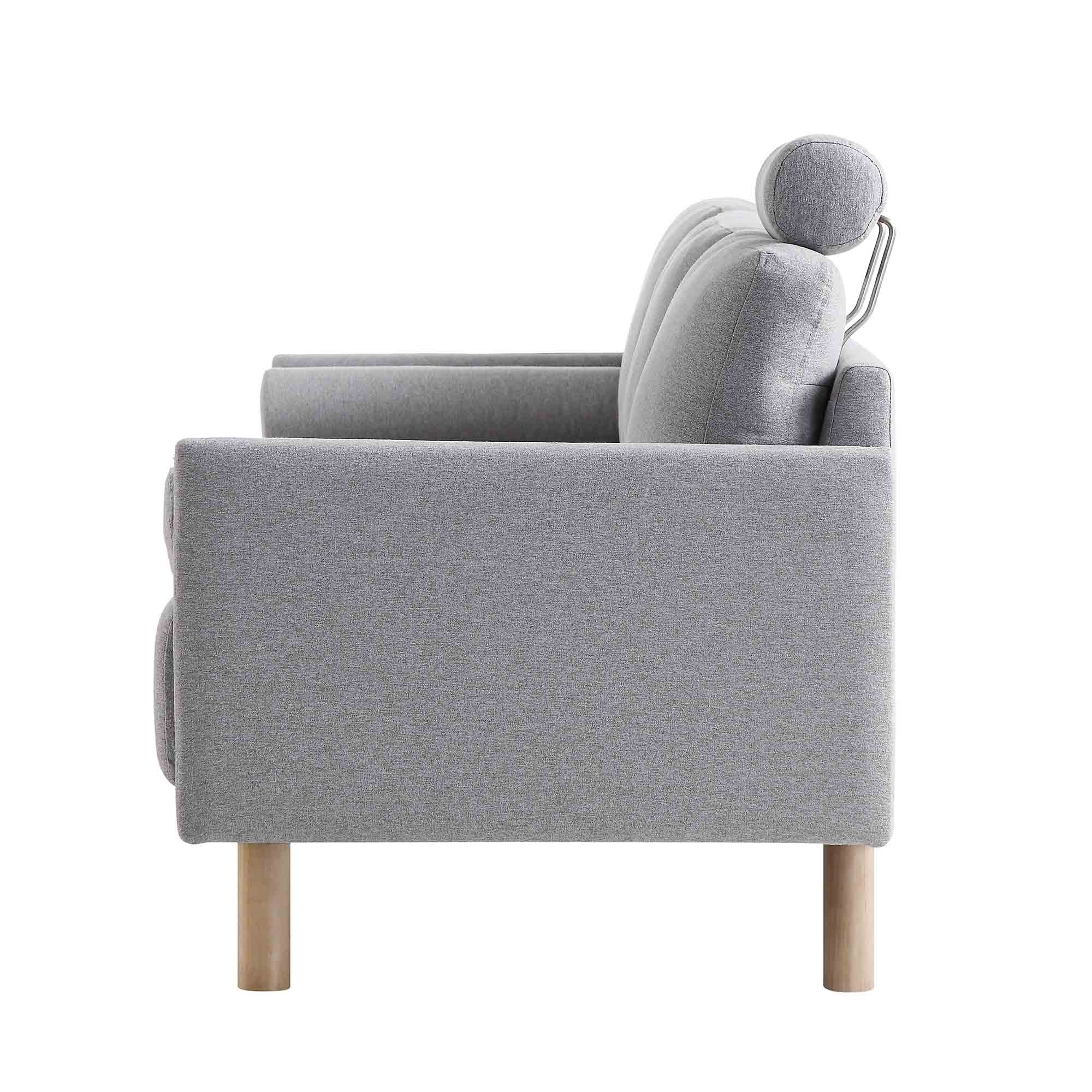 Timber Grey Marl Fabric Sofa, 3-Seater - Image 8