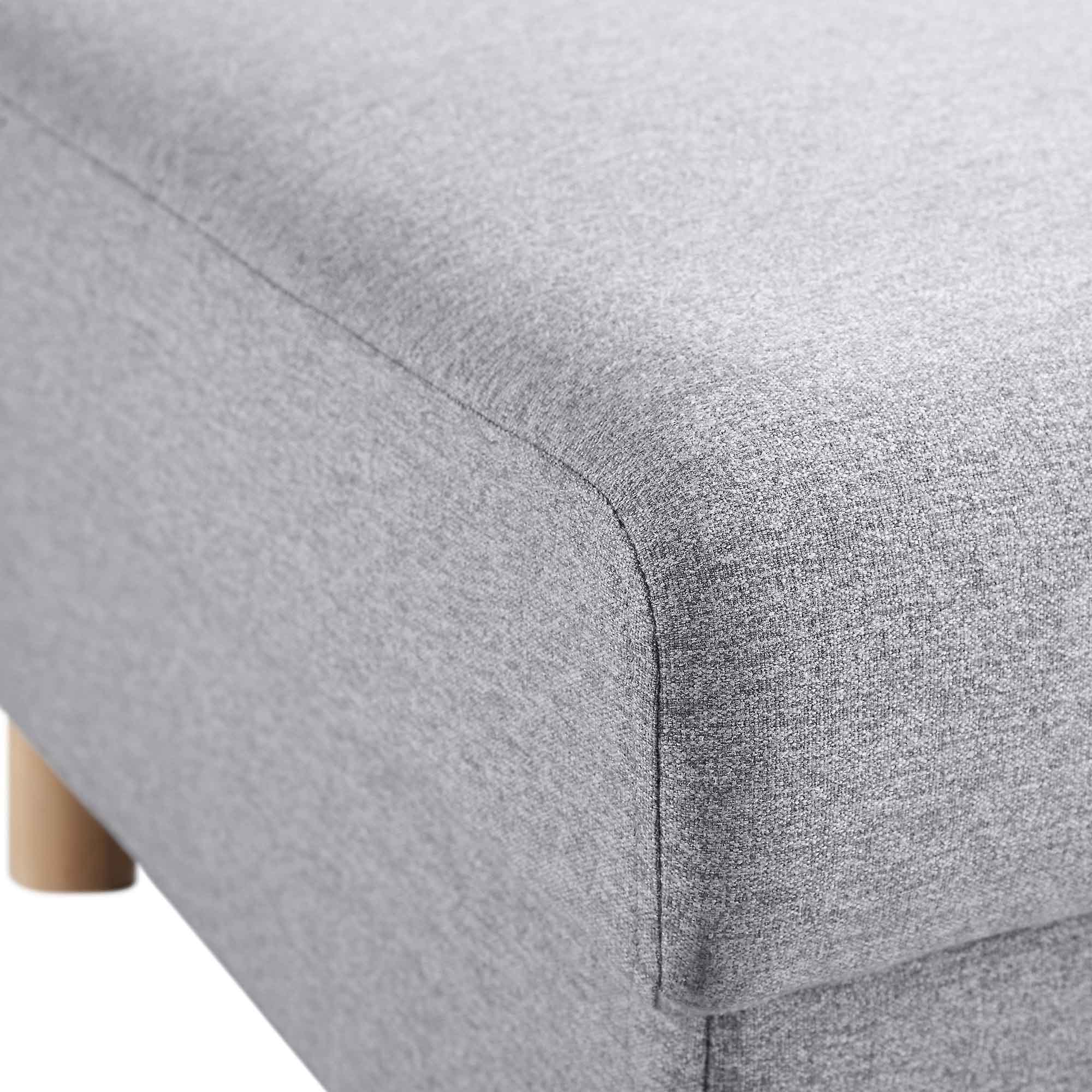 Timber Grey Marl Fabric Storage Ottoman - Image 12