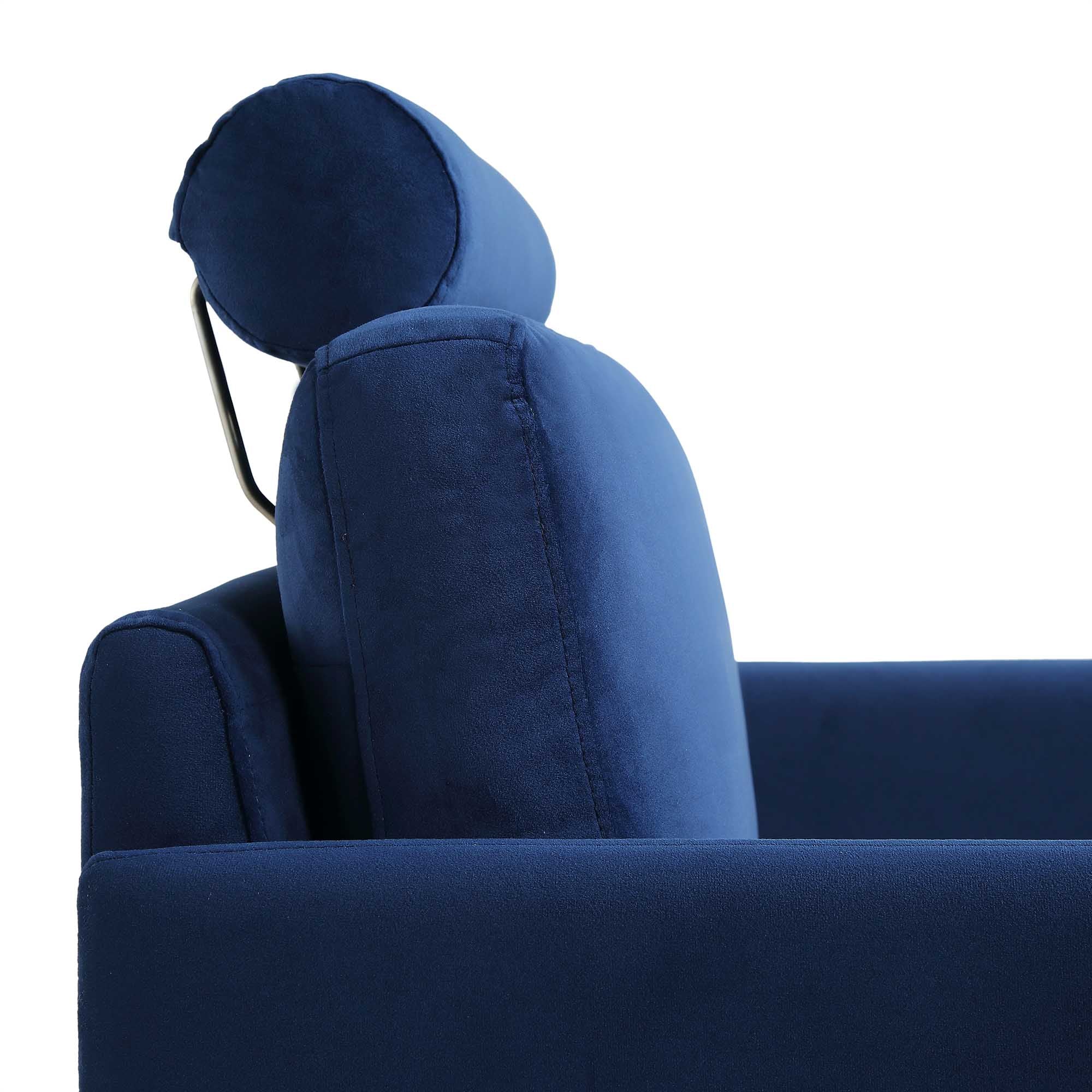 Timber Navy Blue Velvet Armchair - Image 12