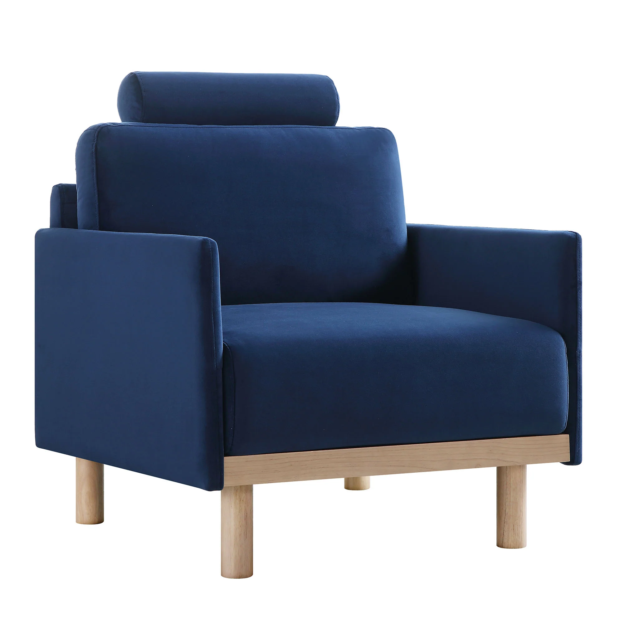 Timber Navy Blue Velvet Armchair - Image 6