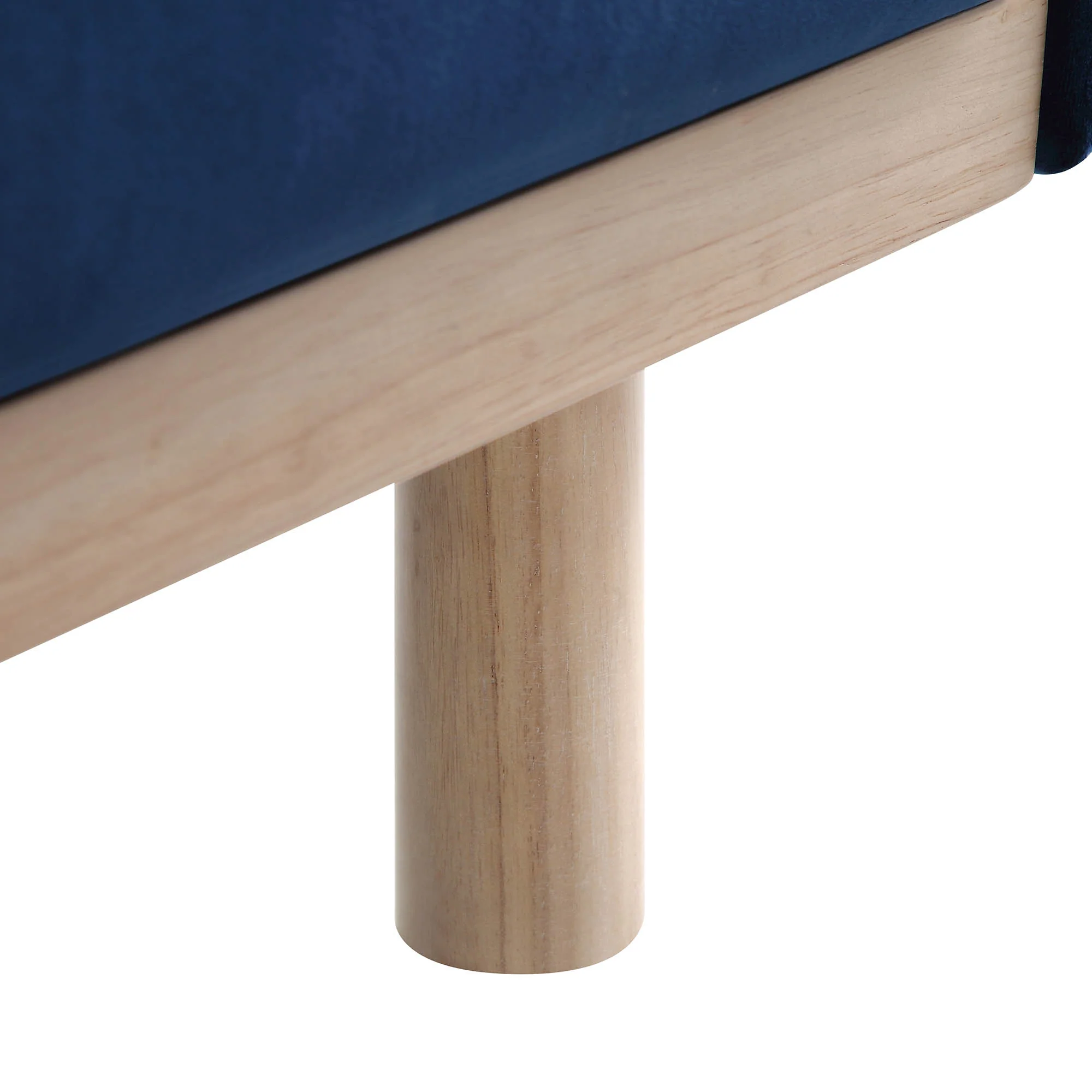 Timber Navy Blue Velvet Sofa, 2-Seater - Image 13