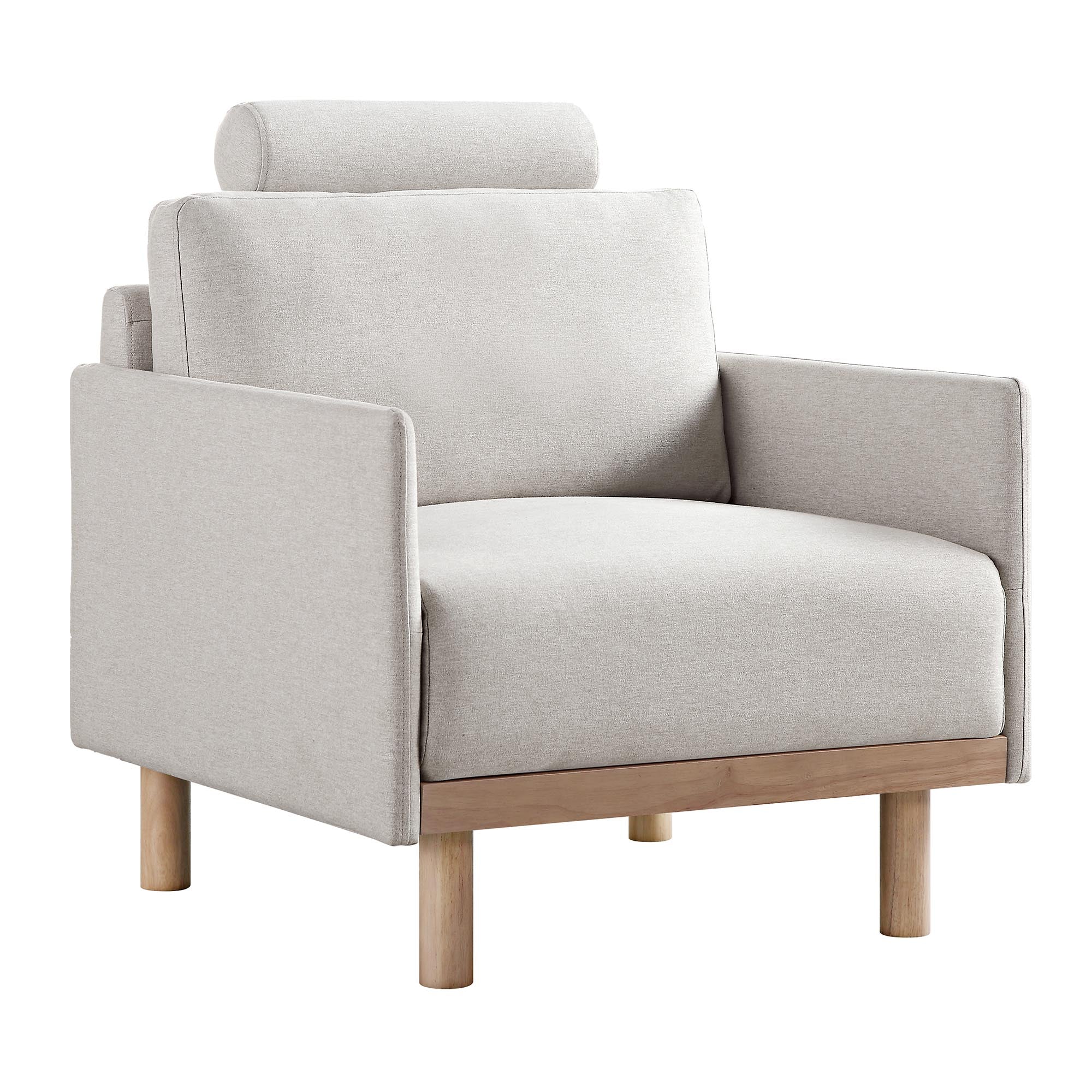 Timber Oatmeal Fabric Armchair - Image 6