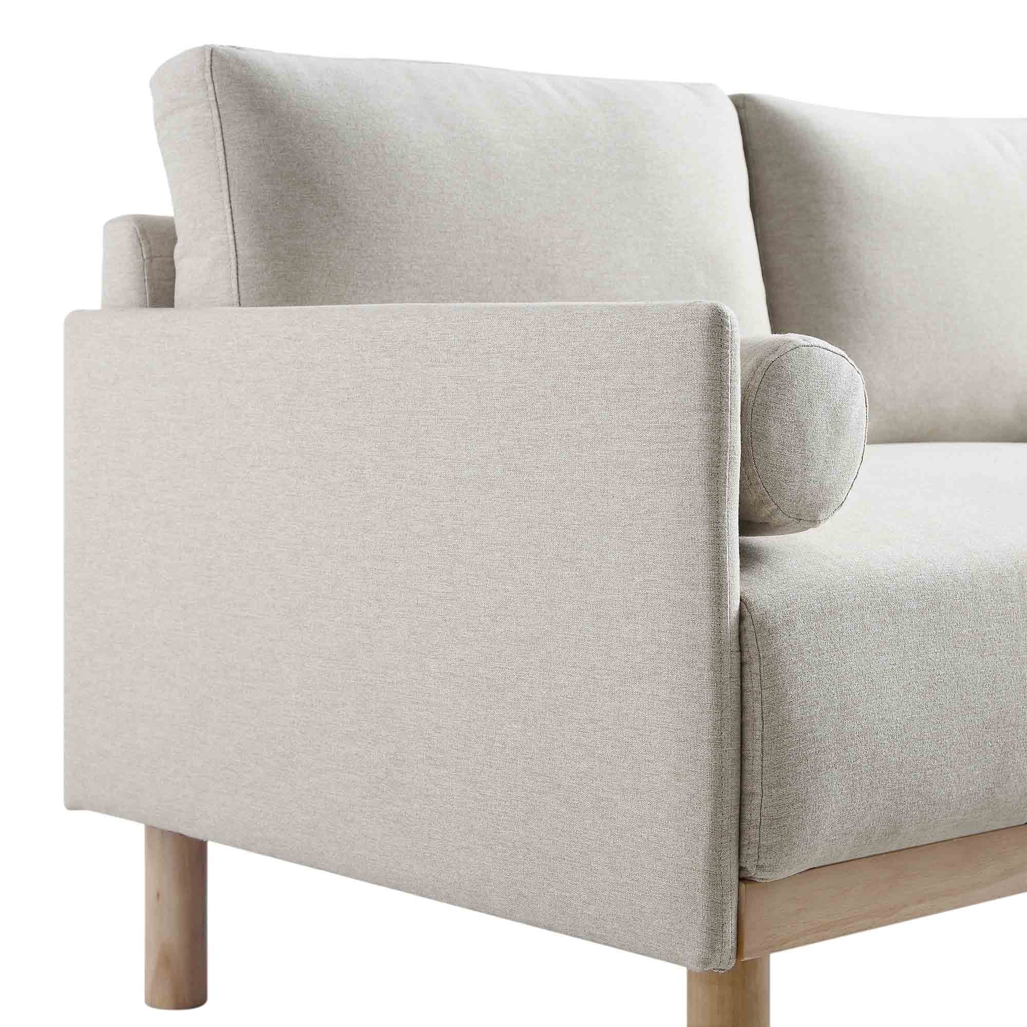 Timber Oatmeal Fabric Sofa, 3-Seater - Image 12