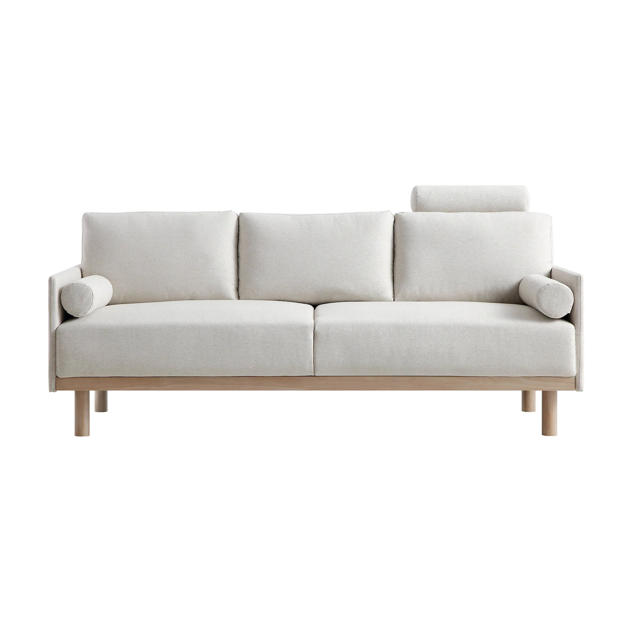 Timber Oatmeal Fabric Sofa, 3-Seater - Image 4