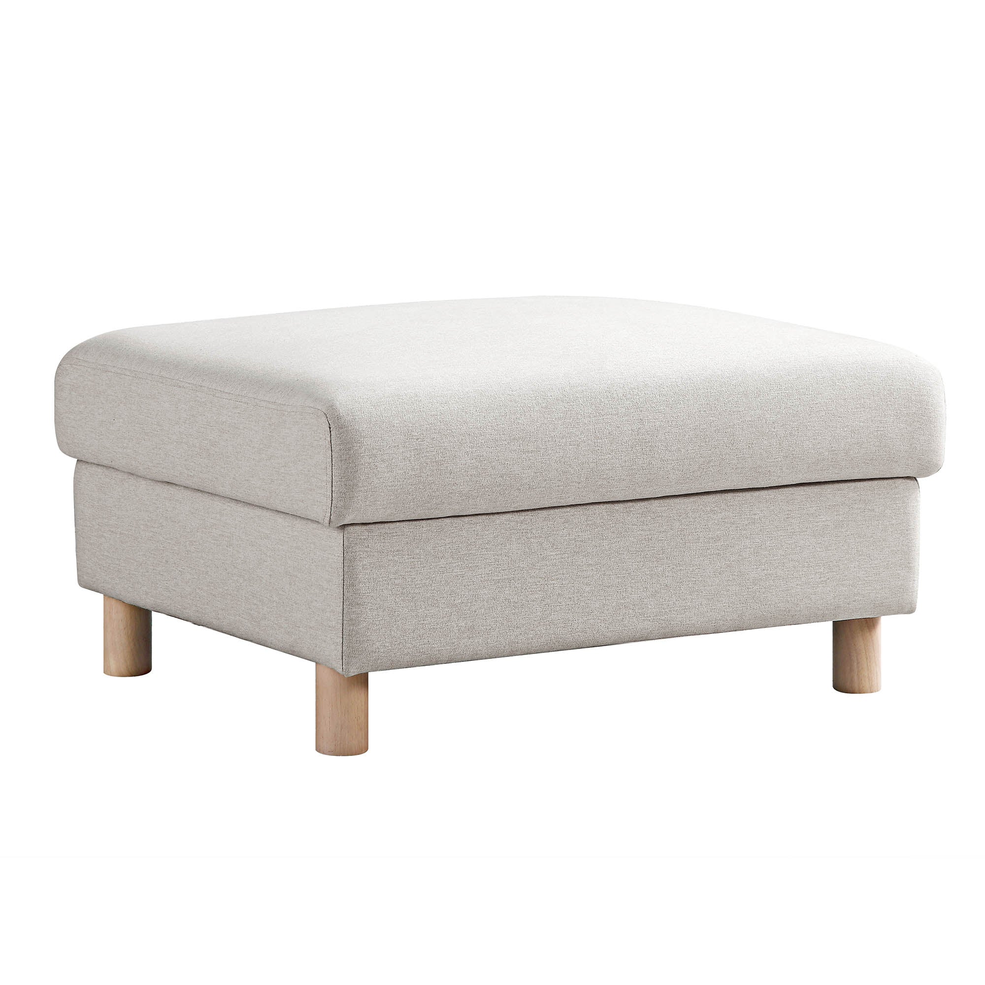 Timber Oatmeal Fabric Storage Ottoman - Image 6