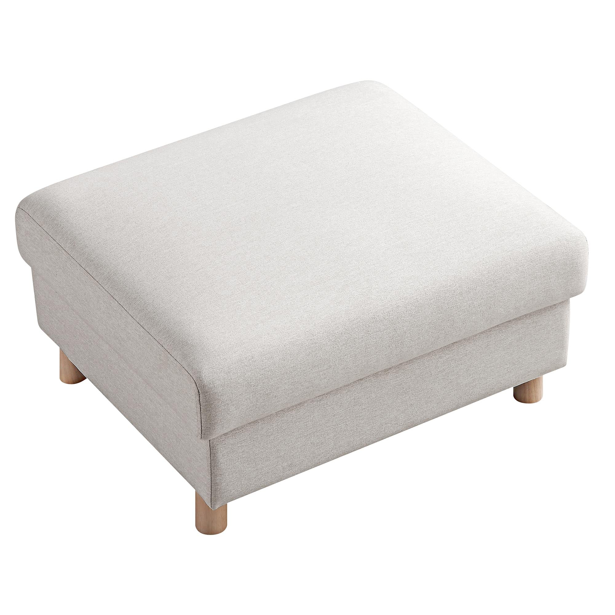 Timber Oatmeal Fabric Storage Ottoman - Image 9