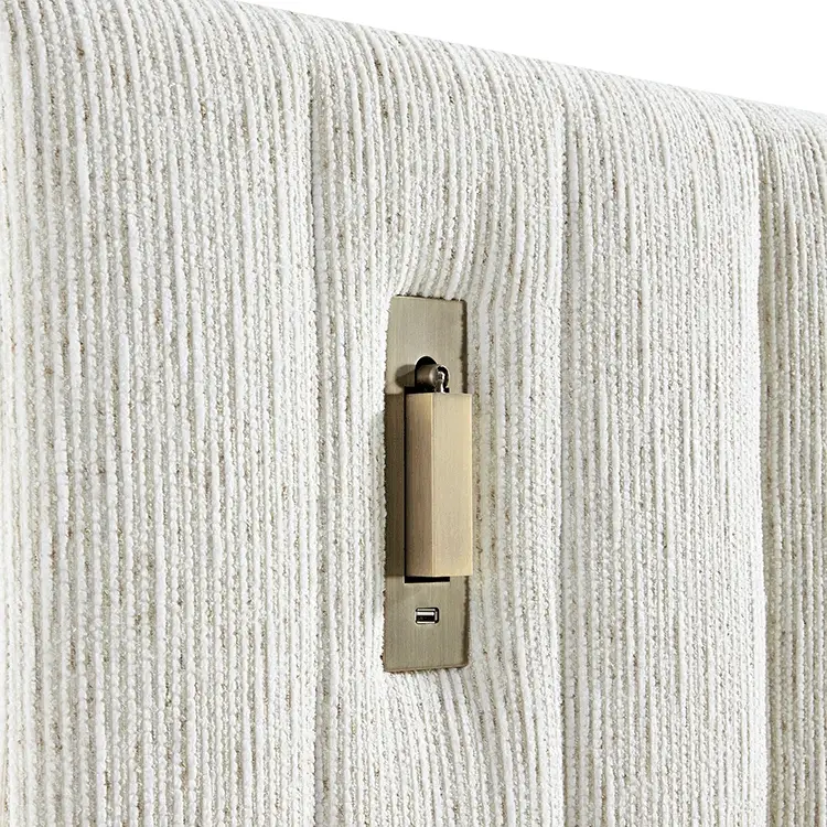 Tremezzo Oversized Ottoman Storage Bed, Beige Textured Fabric - Image 12