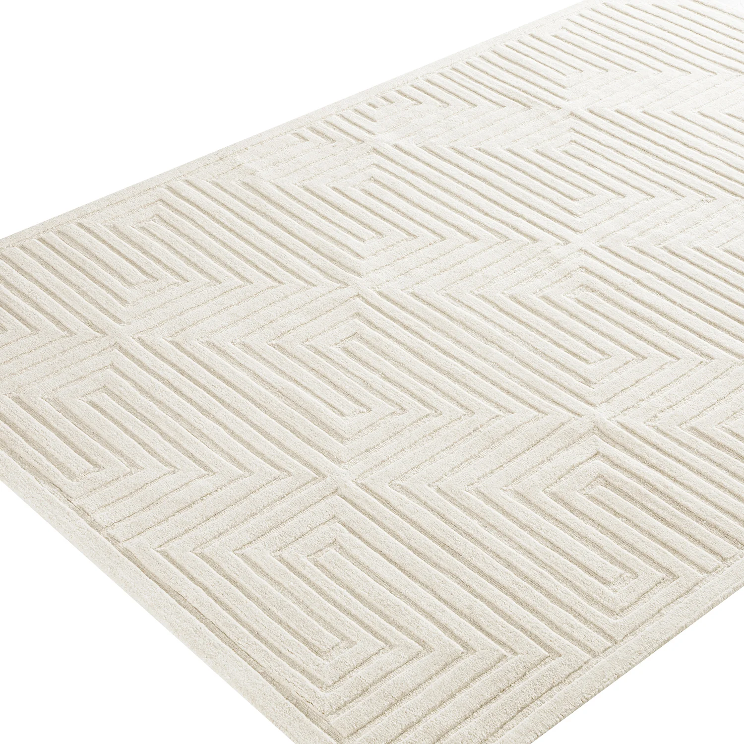 Treviso Ivory Hand Tufted Wool Rug - Image 3