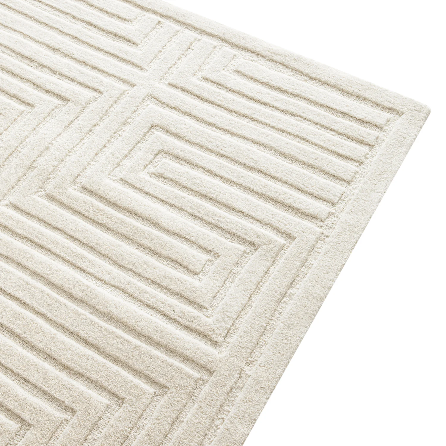 Treviso Ivory Hand Tufted Wool Rug - Image 4