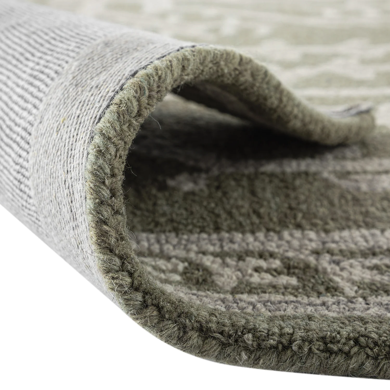 Varanasi Green Traditional Hand Tufted Wool Rug - Image 5