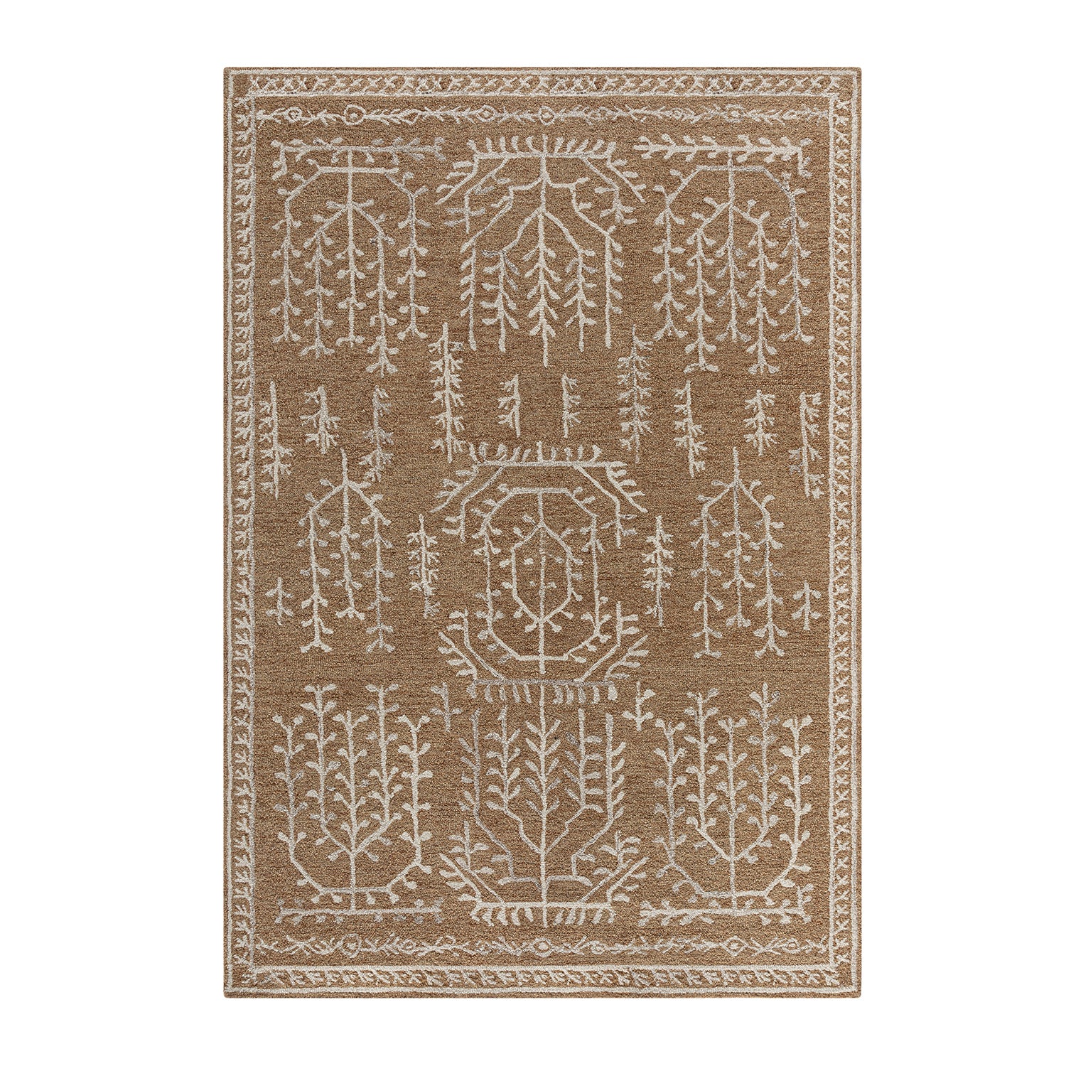 Varanasi Rust Traditional Hand Tufted Wool Rug