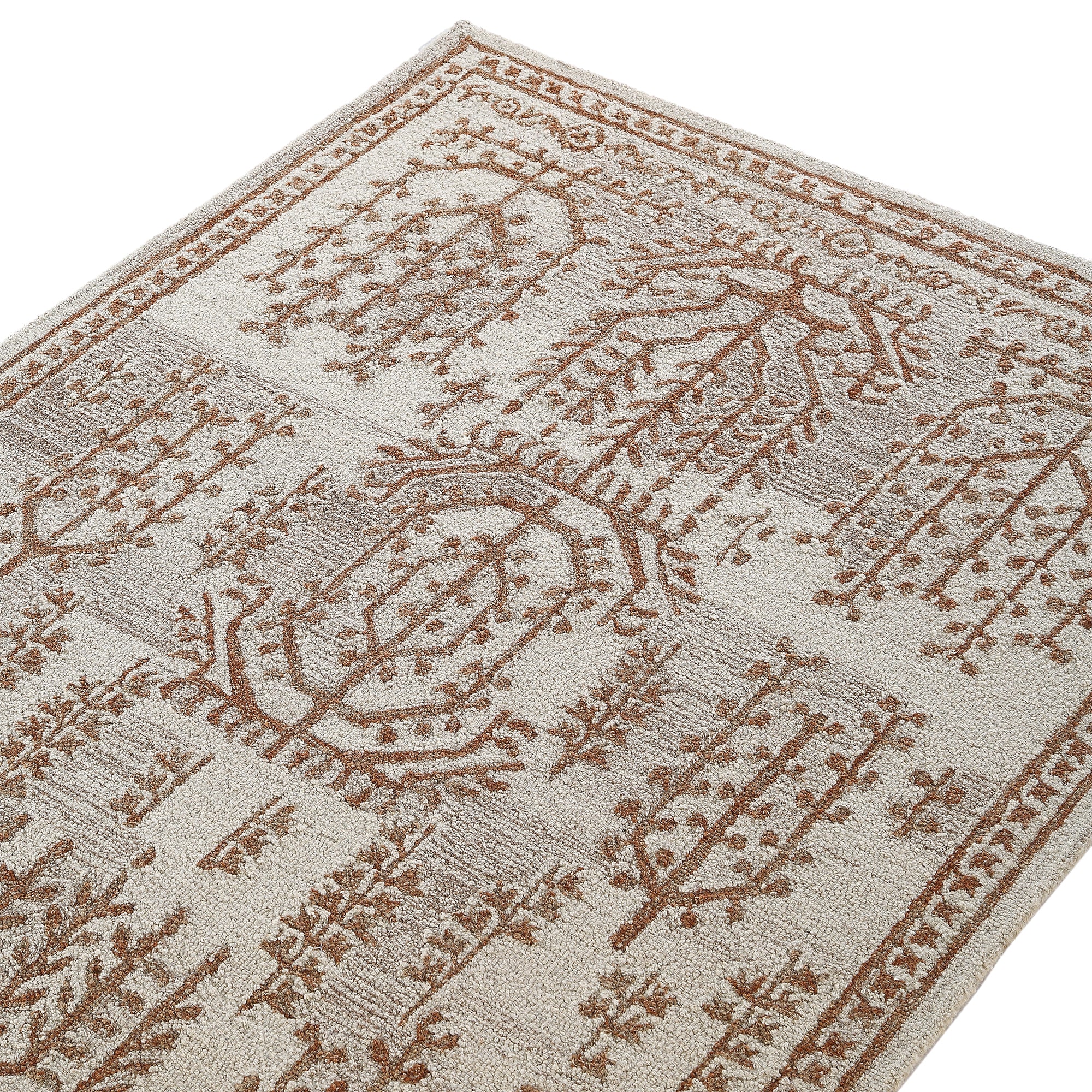 Varanasi Traditional Hand Tufted Wool Rug - Image 4